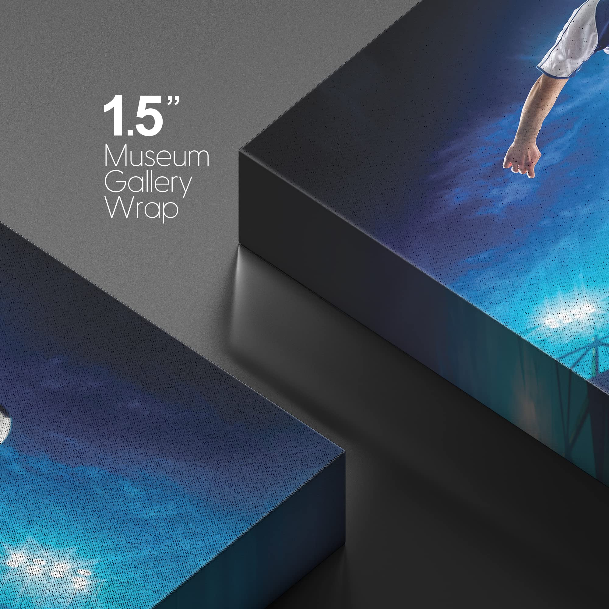 Wall26 Canvas Print Wall Art Soccer Player Kicks Ball Mid Air Sports Athletes Photography Realism Contemporary Scenic Urban Mult