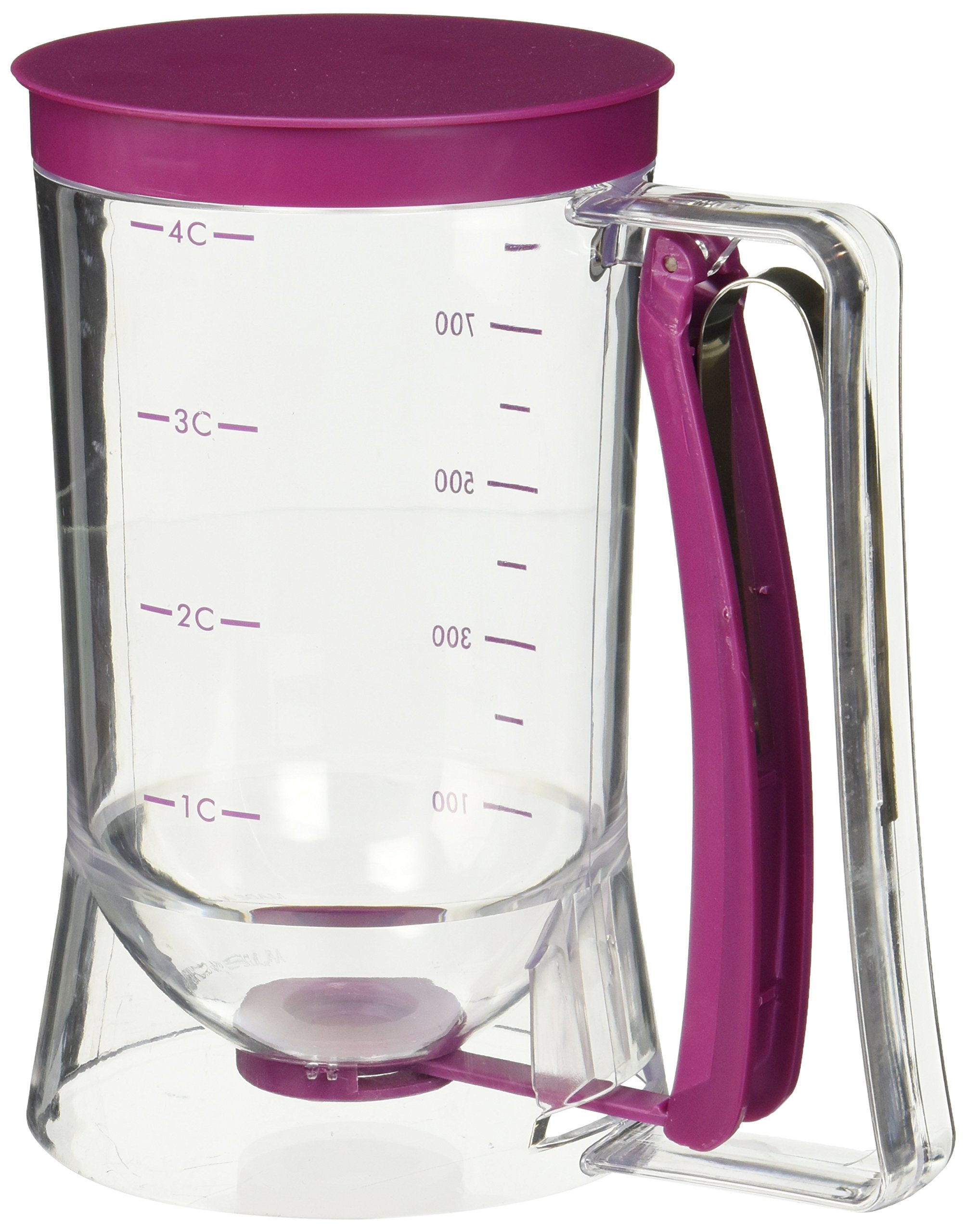 Kole Batter Dispenser With Squeeze Handle Kitchen Essentials, Regular, Transparent
