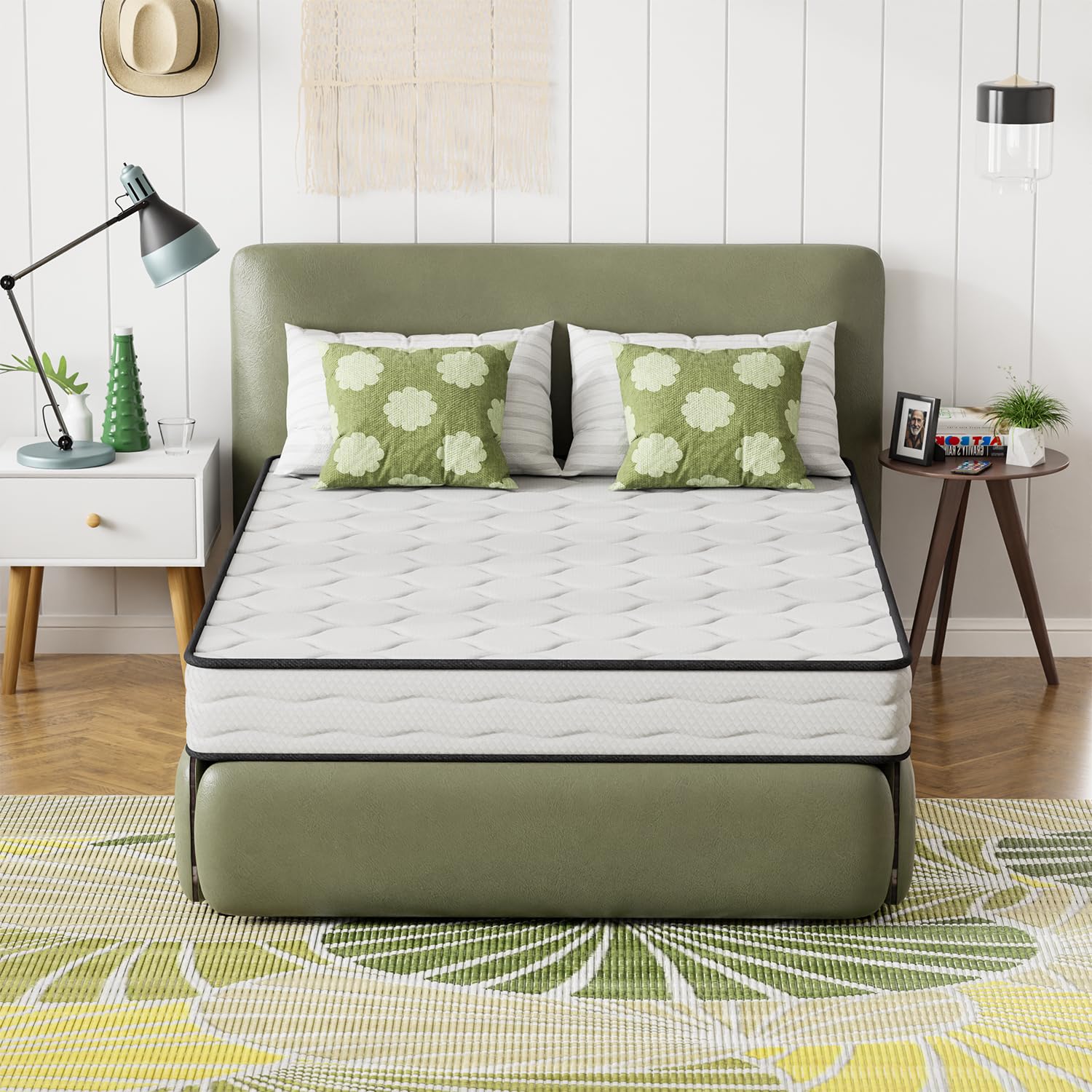Paylesshere 8 Inch Mattress Medium Firm Spring Mattress Cool Sleep Pressure Relief Full Size Mattress In A Box Fiberglass Free C