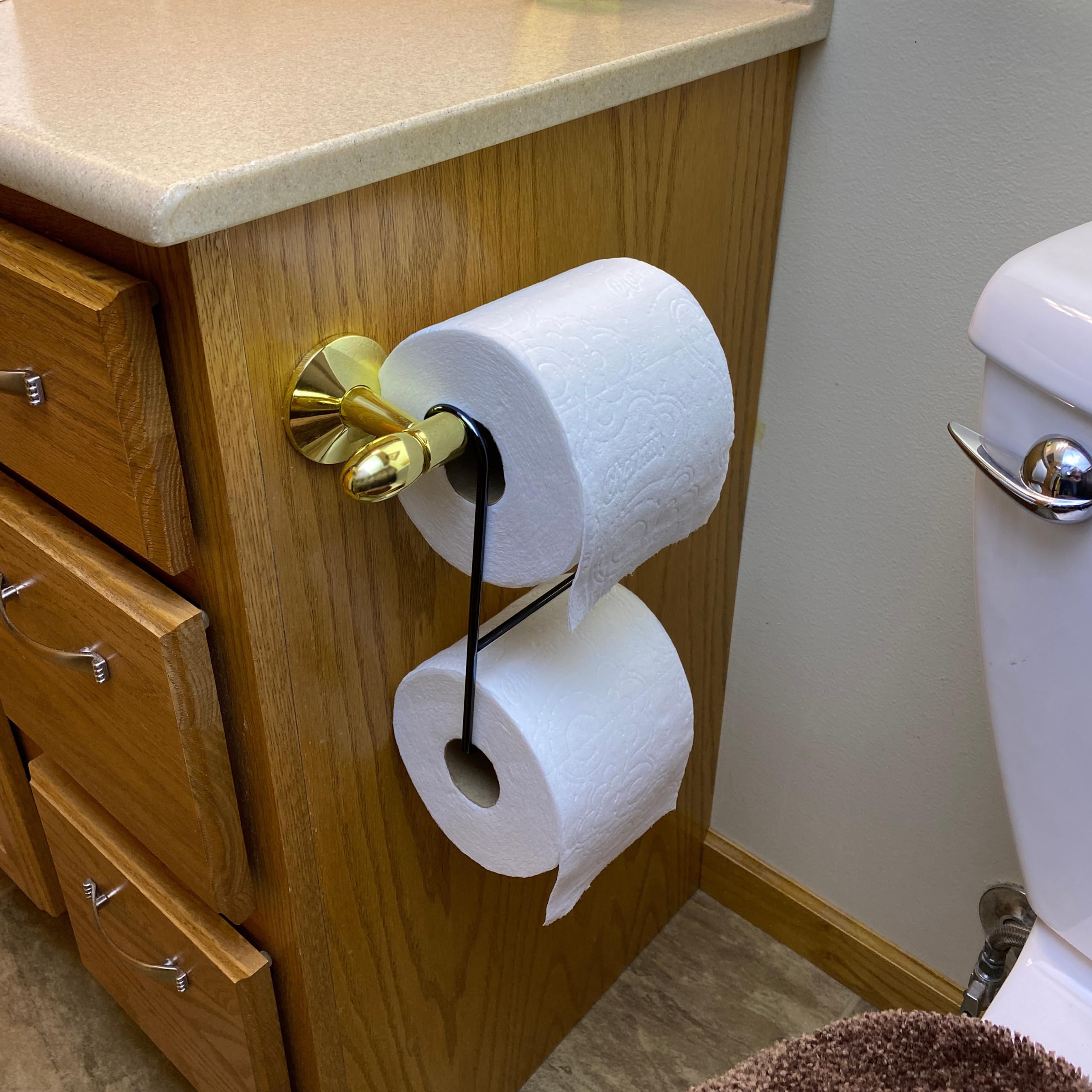 Tp Pal - Extra Toilet Paper Roll Holder (Black)