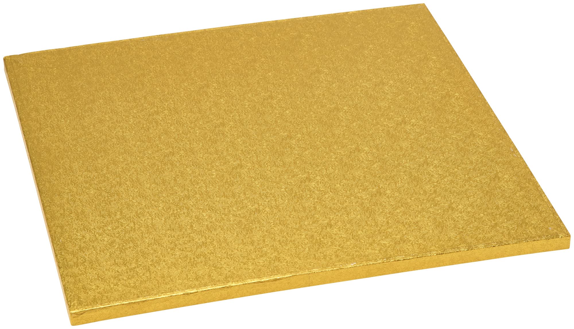 Decopac Square Cake Drum, Foil Covered Cake Drum, Sturdy Half Inch Thick, Pack Of 5, Gold - 14 Inch