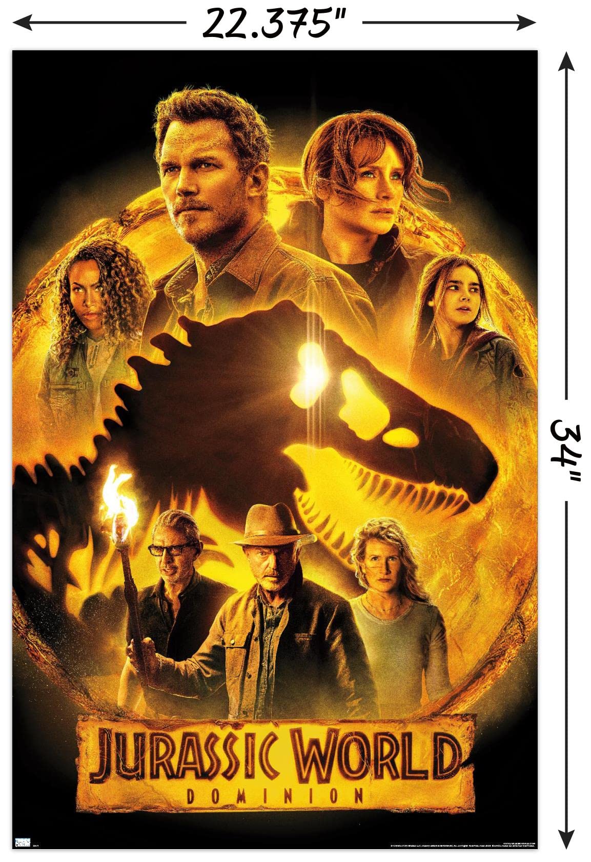 Trends International Jurassic World: Dominion - Group One Sheet Wall Poster, 22.375'' X 34'', Unframed Version