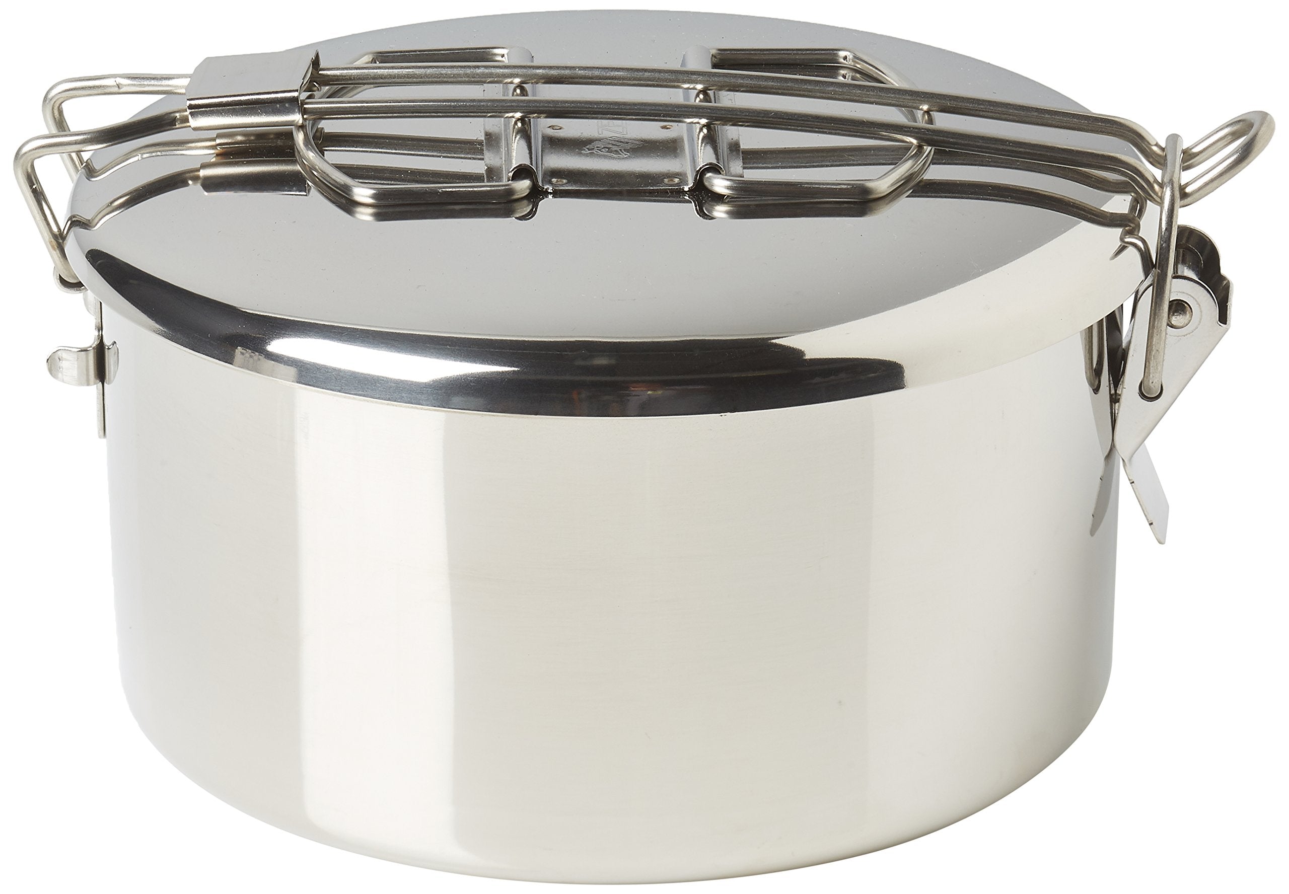 Zebra Stainless Steel Food Box And Pan With Snap On Lid, 14Cm, Silver