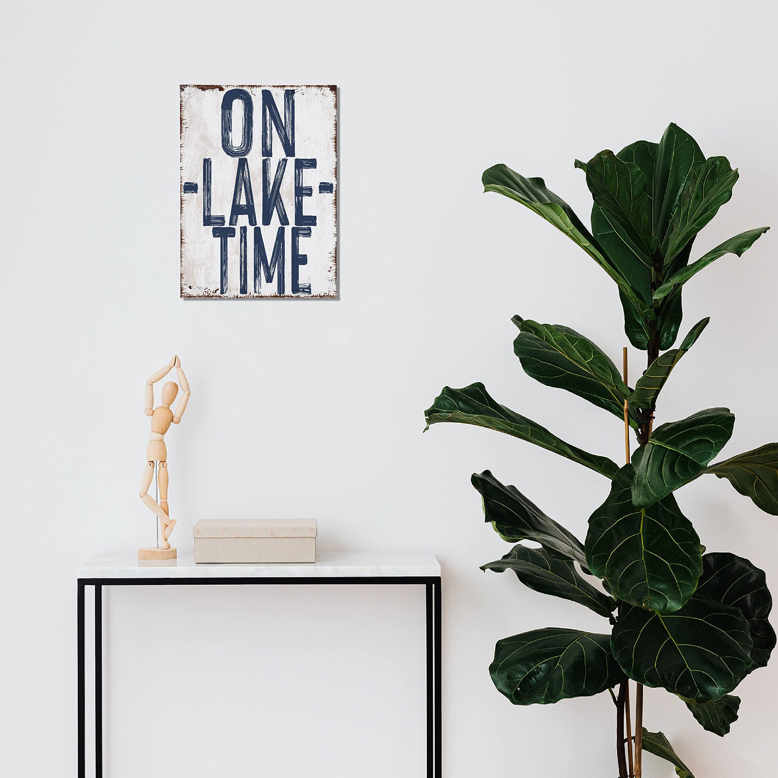 Vintage On Lake Time Canvas Wall Art Prints Decor For Home Bedroom Living Room Lake House Room Porch