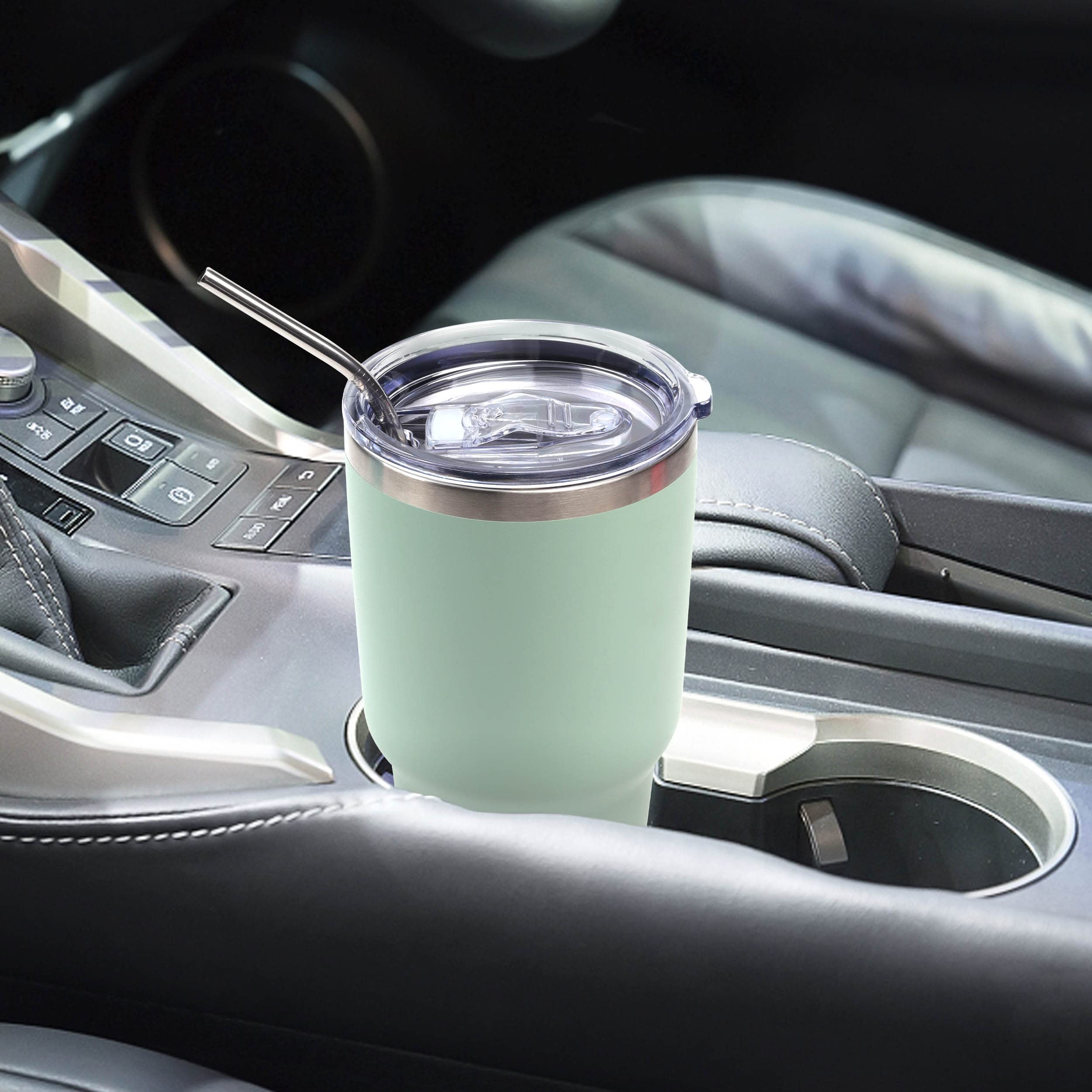 Toopify 30 Oz Stainless Steel Insulated Tumbler Travel Mug With Straw Slider Lid, Cleaning Brush, Double Wall Vacuum