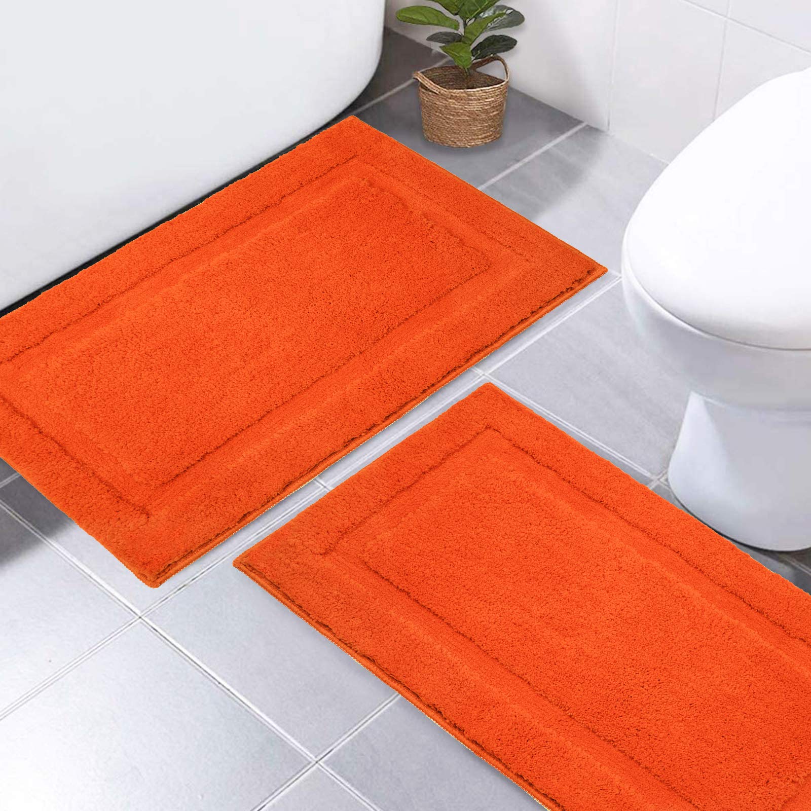 SHACOS Super Soft Bathroom Rugs Sets 2 Pieces 20x32 inch Bath Mats Non Slip Washable Microfiber Bathroom Mats Absorbent Bath Rug