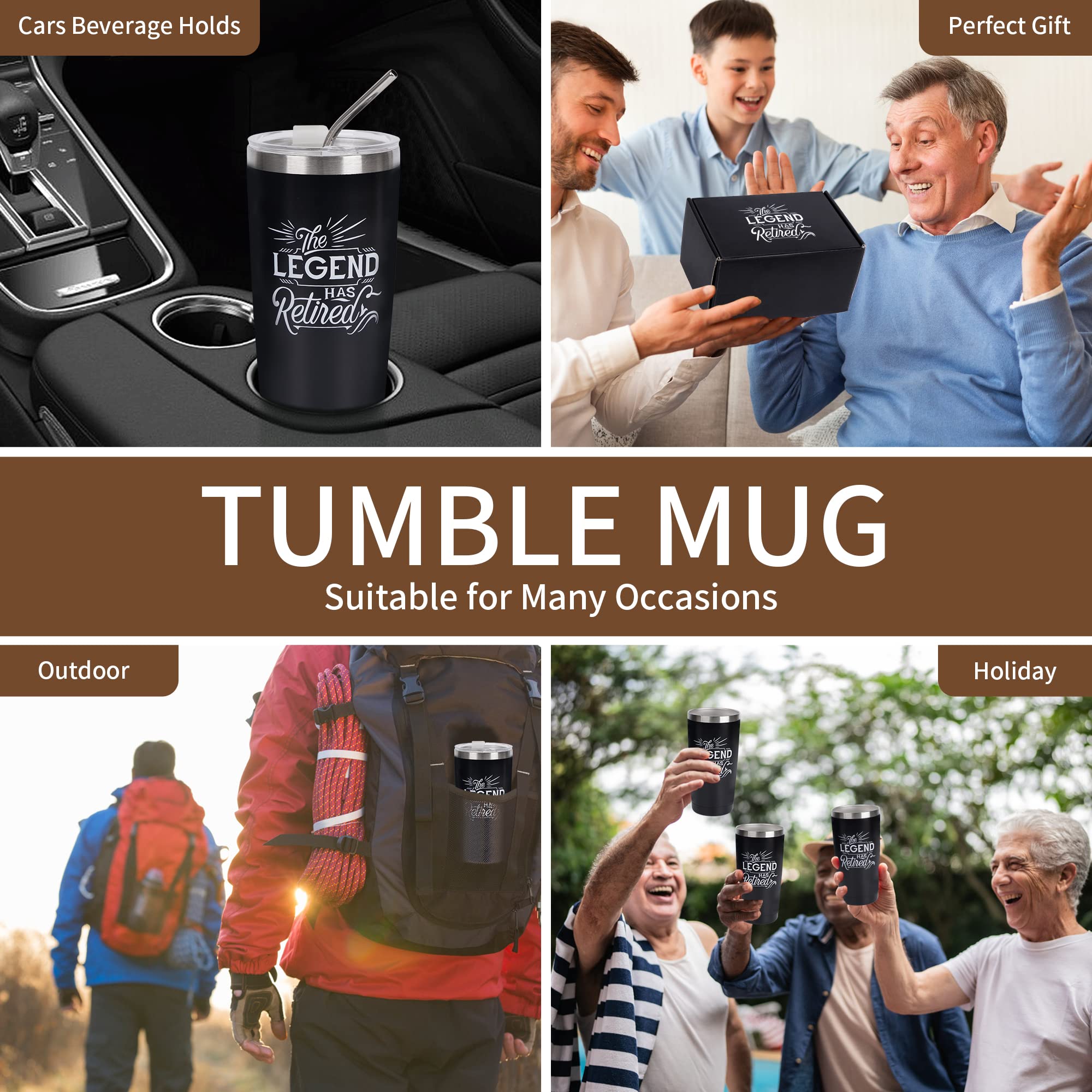 Kolewo4ever 9 Pcs Retirement Gifts for Men Christmas Gifts for Men 2025 Happy Retirement Gift for Coworker,Teachers,Dad,Grandpa