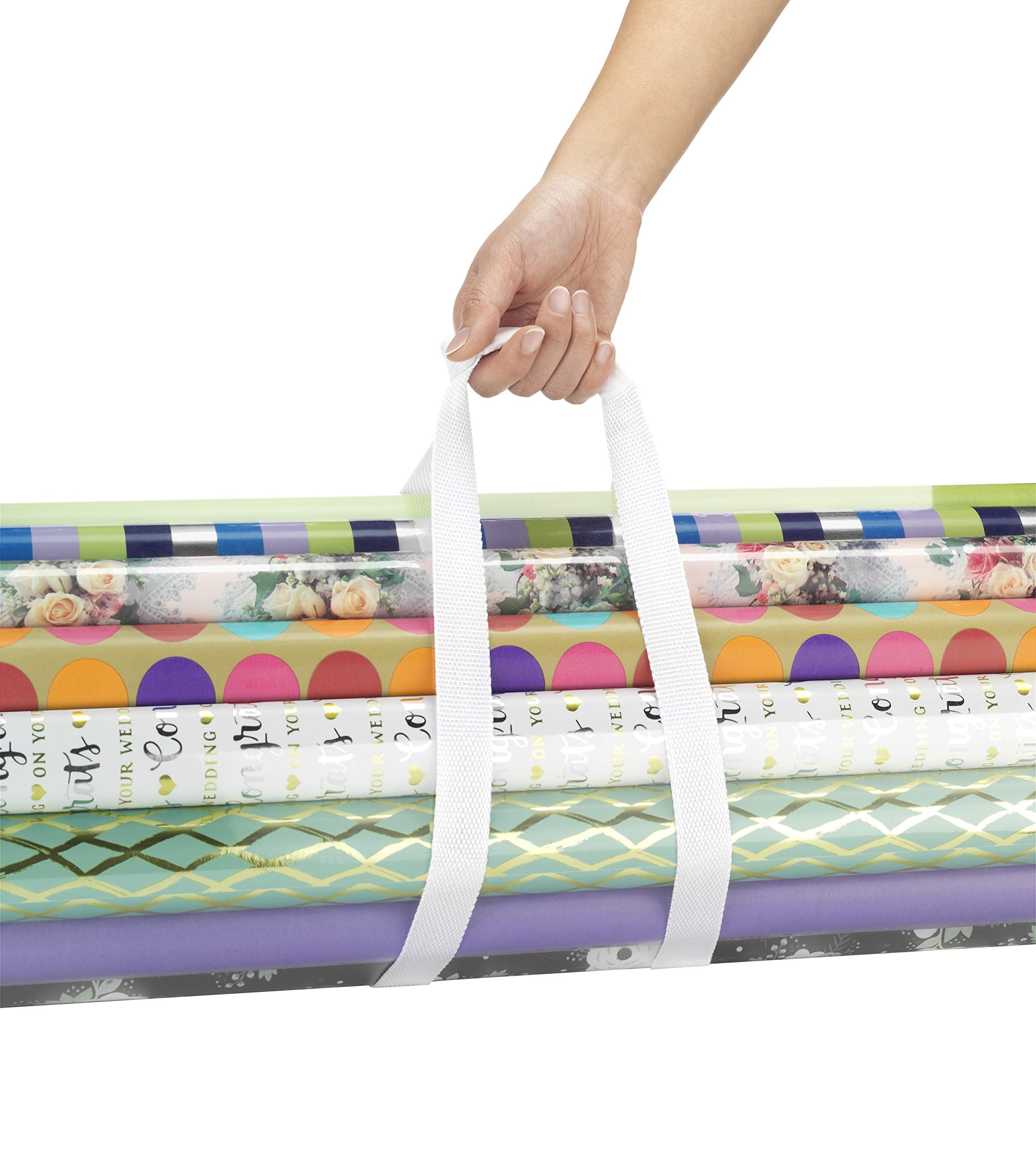 Whitmor Christmas Gift Wrap Organizer For 30 Rolls Of Gift Wrap