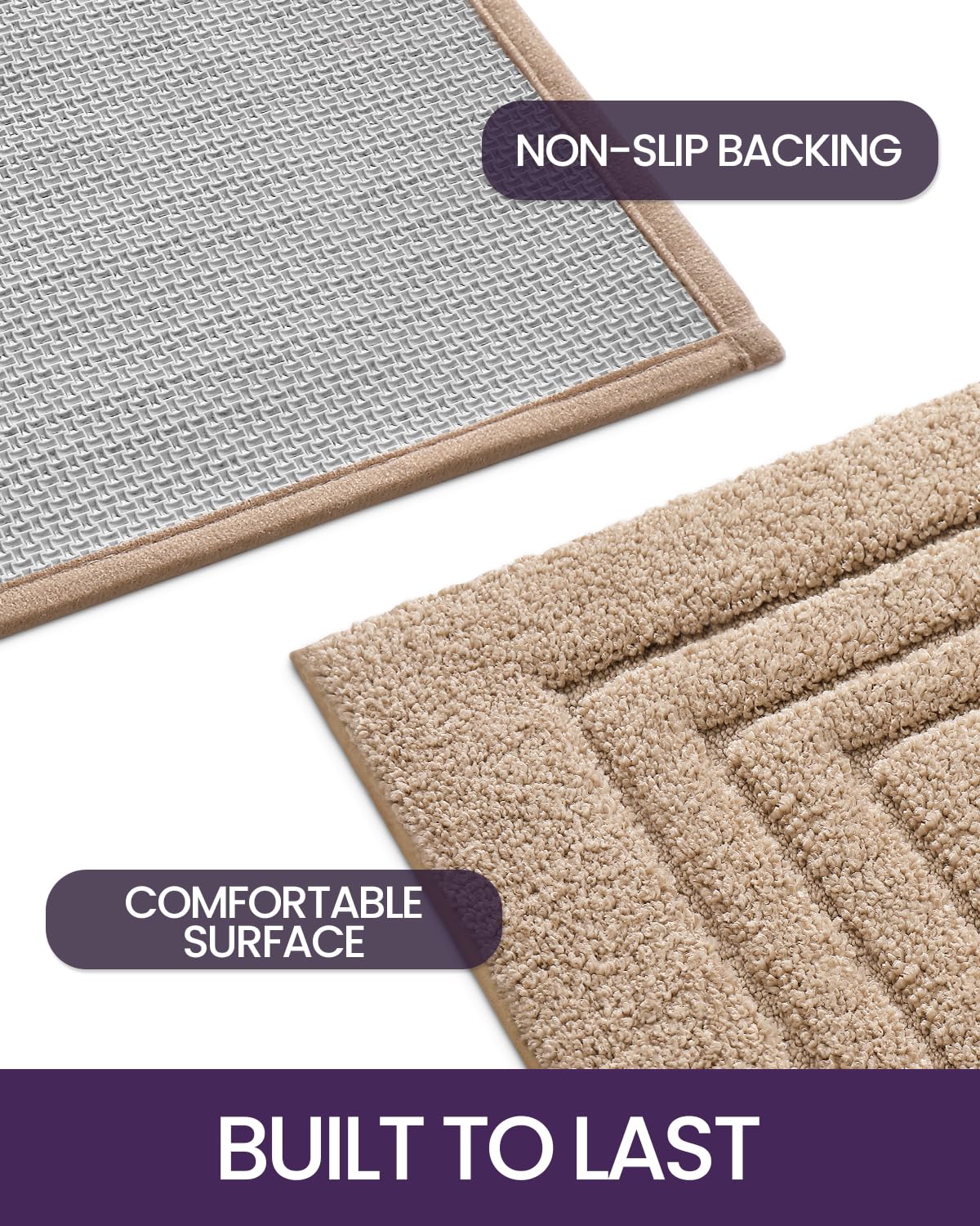 Dexi Bathroom Rug Mat 36X24, Ultra Soft Absorbent Mats, Non Slip Washable Shower Floor Rugs, Quick Dry Microfiber Bathmat For Tu