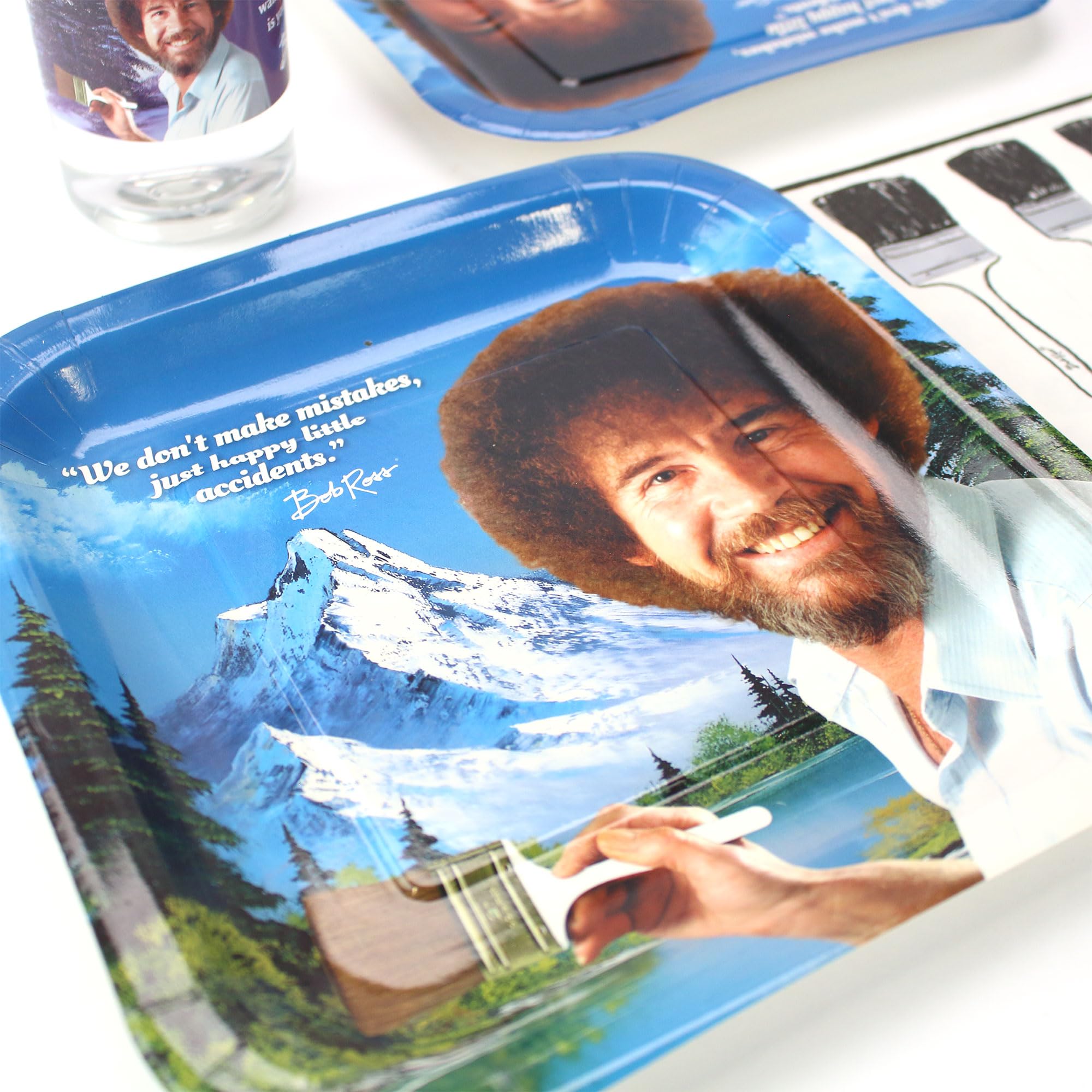 Prime Party Bob Ross Party Supplies (Deluxe) Classic Birthday Party Pack, 82 Piece Set