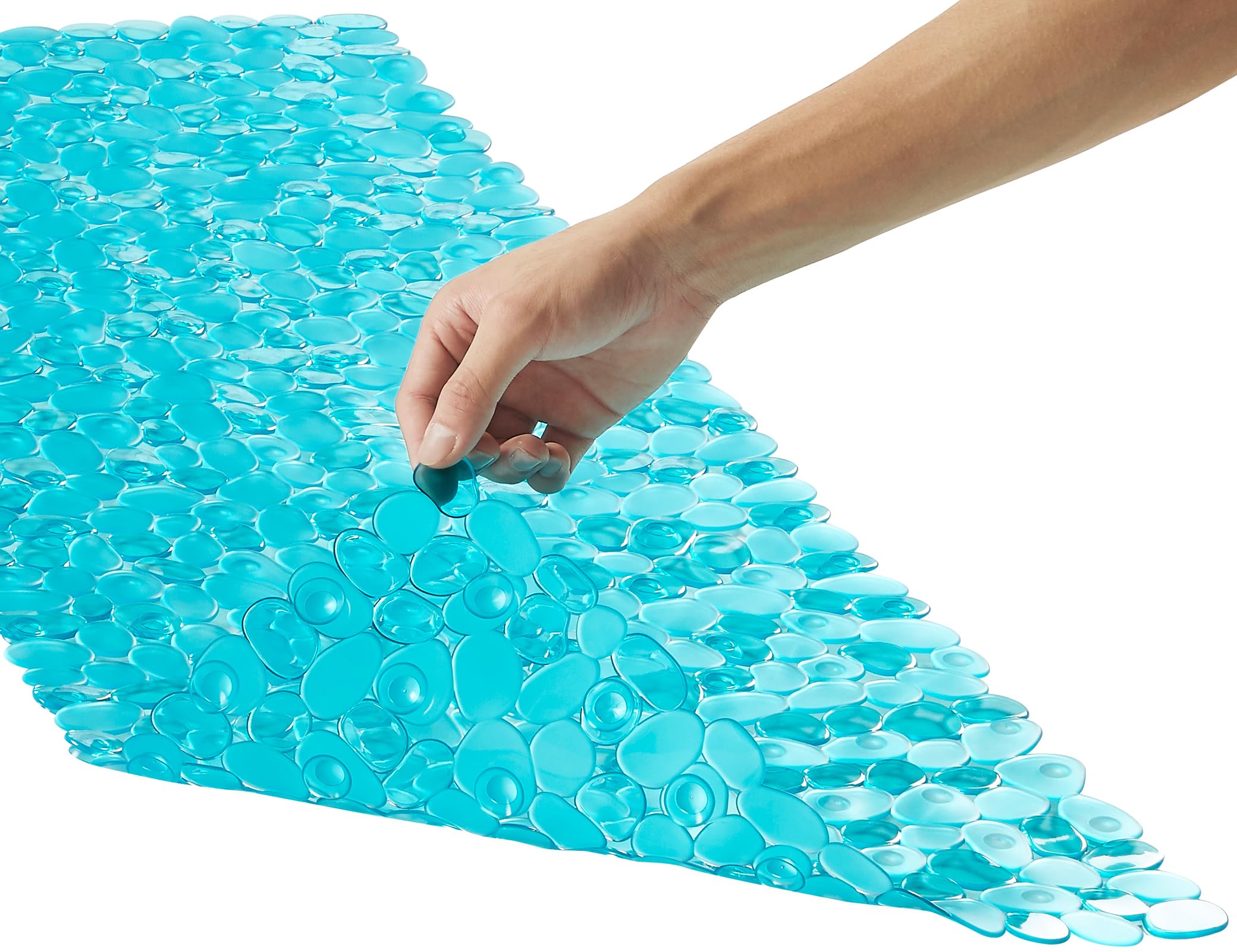 Webos Bath Shower Mat Non Slip: Extra Large Pebble Bathtub Mat For Kids, Elderly, Anti Slip Shower Matt With Drain Holes Suction