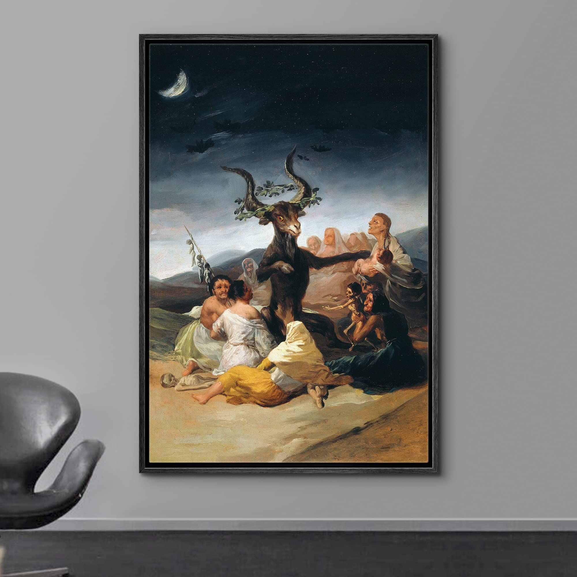 Wall26 Framed Canvas Print Wall Art The Sabbath Of Witches By Francisco Goya People Historic Illustrations Fine Art Traditional