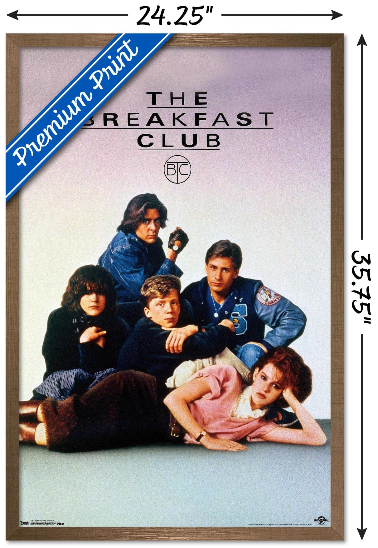 Trends International The Breakfast Club - One Sheet Wall Poster, 22.375'' X 34'', Bronze Framed Version