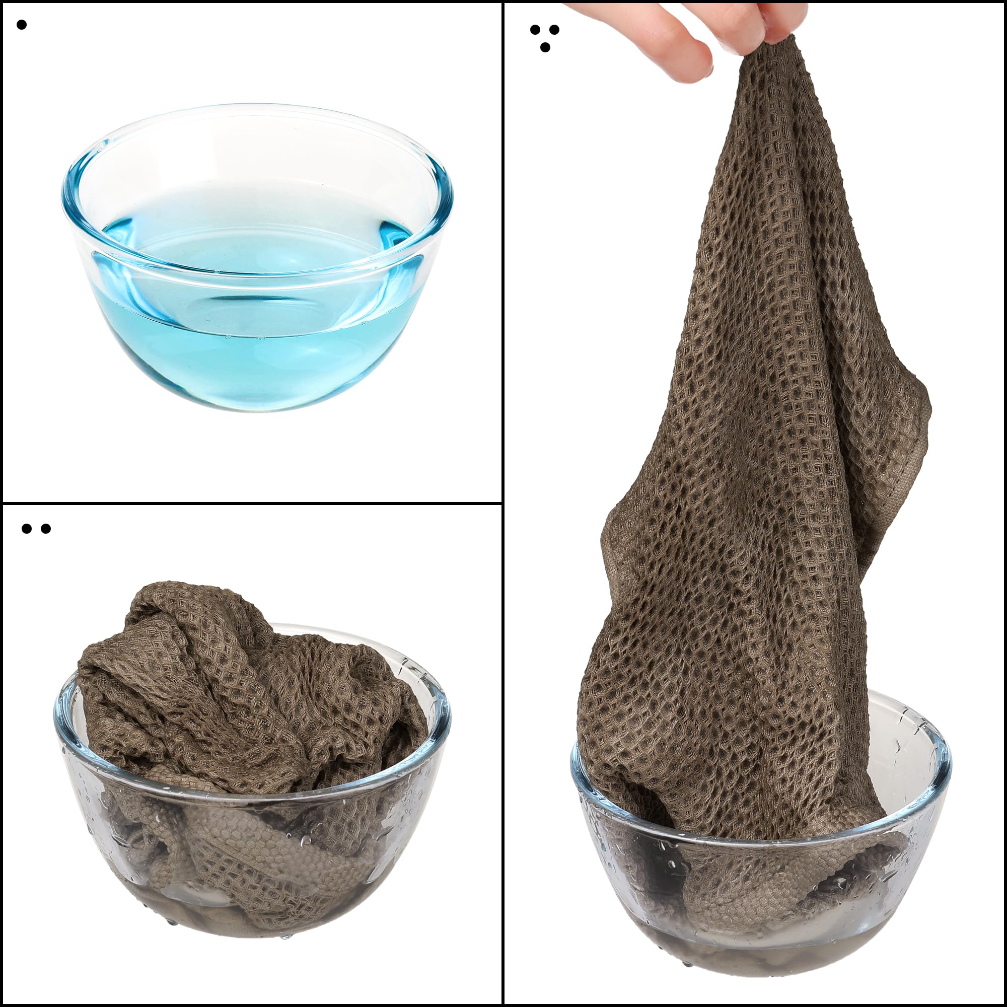 Uxcell 100% Cotton Dish Clothes, Double-Sided Waffle Weave Kitchen Towels, Absorbent Kitchen Dish Cloths, 14'' X 14'' 6 Pack Bro
