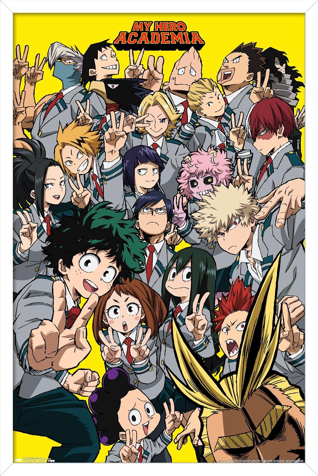 Trends International My Hero Academia - Selfie Wall Poster, 14.725'' X 22.375'', White Framed Version