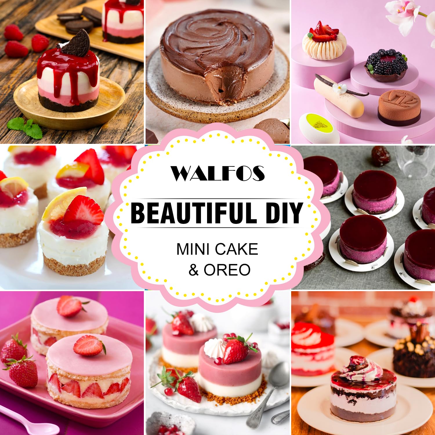 Silicone Oreo Cookie Mold, Walfos Round Cylinder Chocolate Covered Oreos Molds, Bpa Free And Non-Stick, Perfect For Cookies, Ore