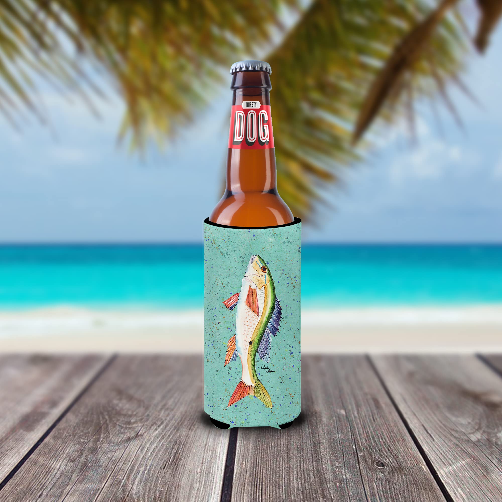 Fish Mutton Snapper Ultra Beverage Insulators for slim cans 8355MUK