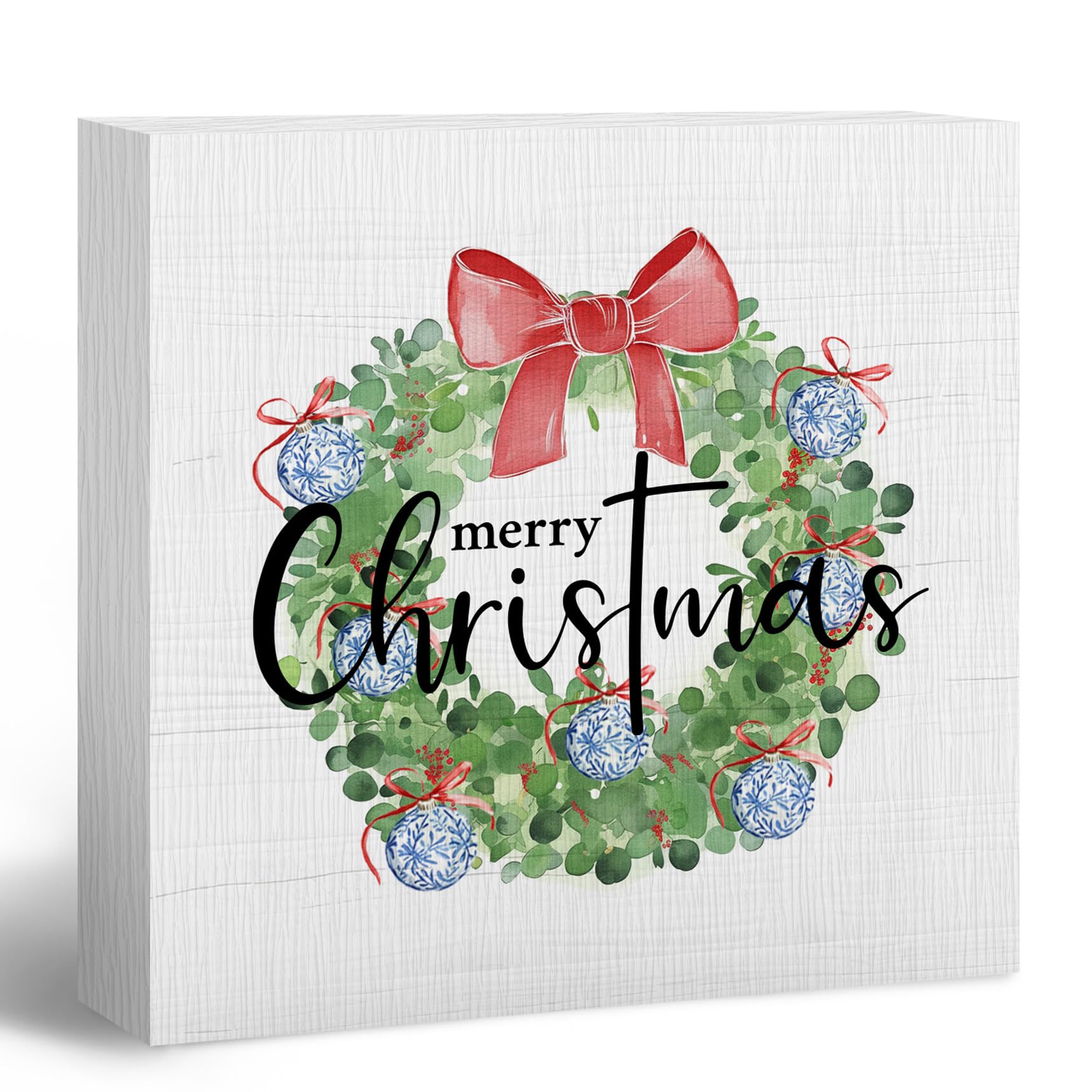 ANIANG Its The Most Wonderful Time of The Year Sign, Christmas Desk Decor, Rustic Farmhouse Vintage Christmas Decorations, Chris