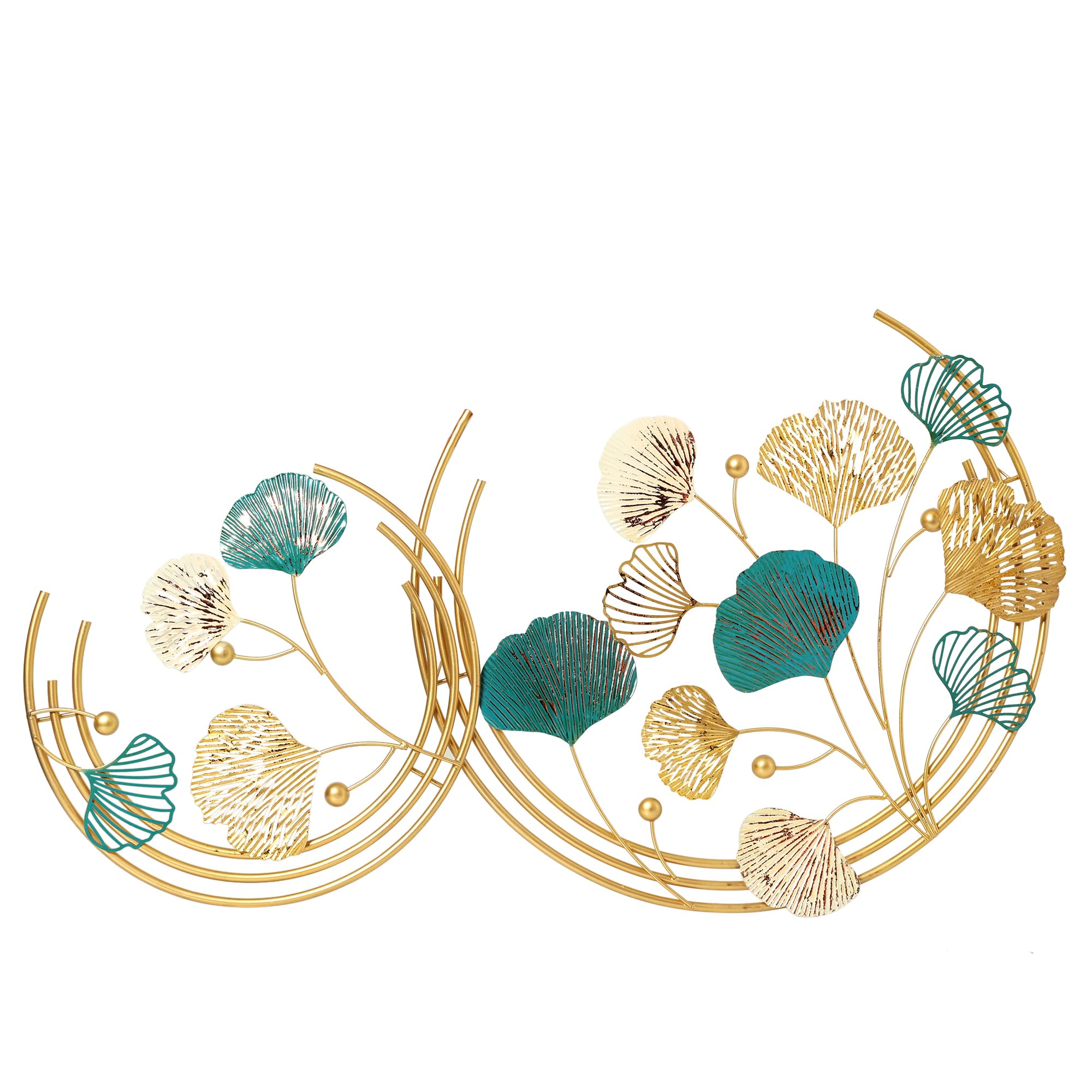Decorative India Metal Leaf Round Pattern Abstract Wal Art For Living Room Decorative Wall Sculpture For Home Dcor