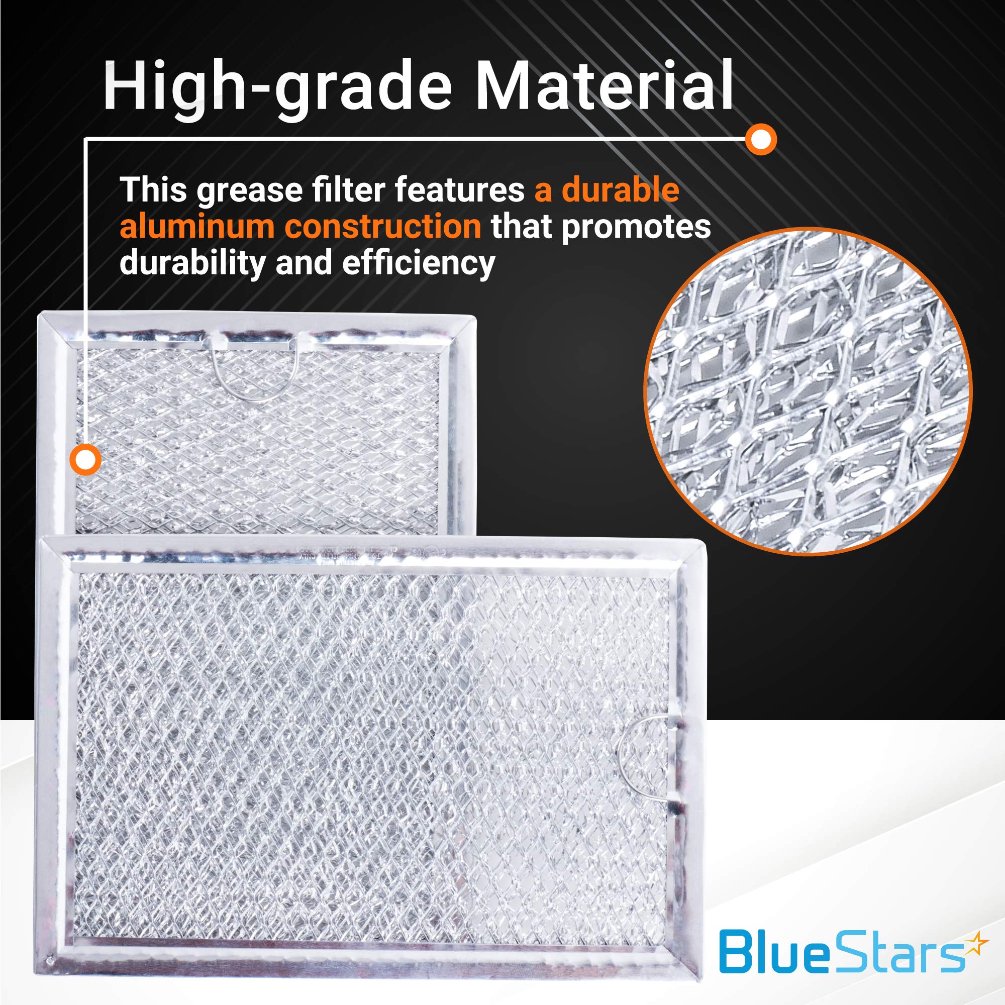 Bluestars 3-Pack Wb06X10309 Microwave Grease Filter Replacement 7.64    X 5.12    For Ge Wb06X10359 Wb06X10654 Lg 5230W1A012A 52