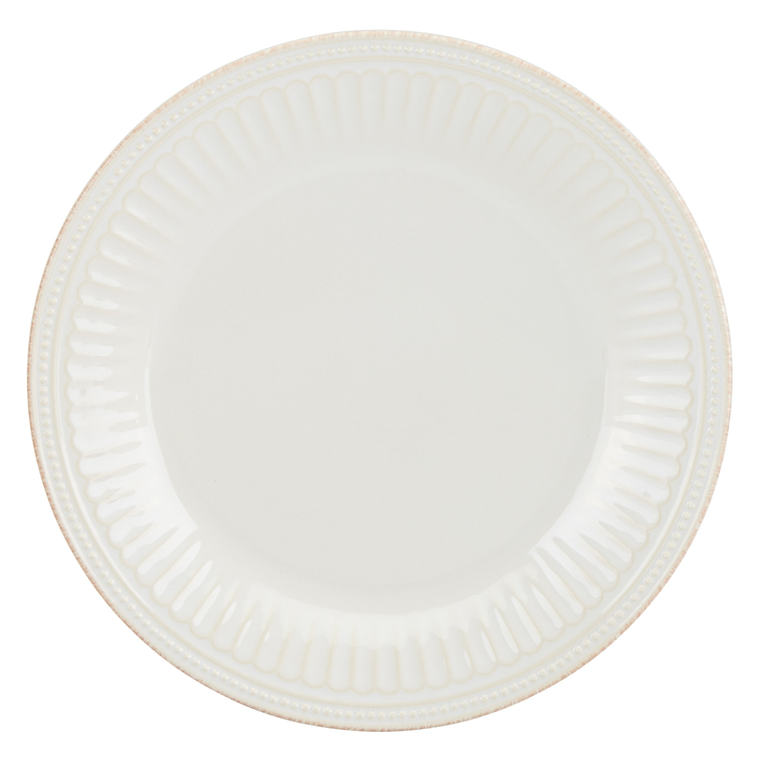 Lenox White French Perle Groove Dinner Plate, 1.85 LB