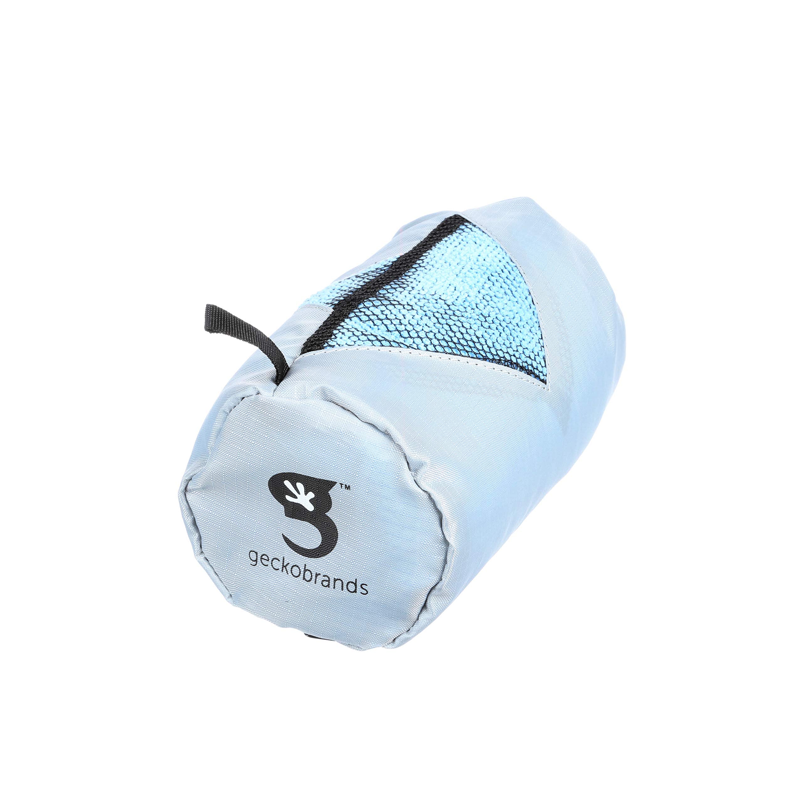 Geckobrands  Quick Dry And Highly Absorbent 2 X 4 Terry Feel Towel, (Blue) - Ideal Fast Drying Towel For Camping, Travel, Beach,