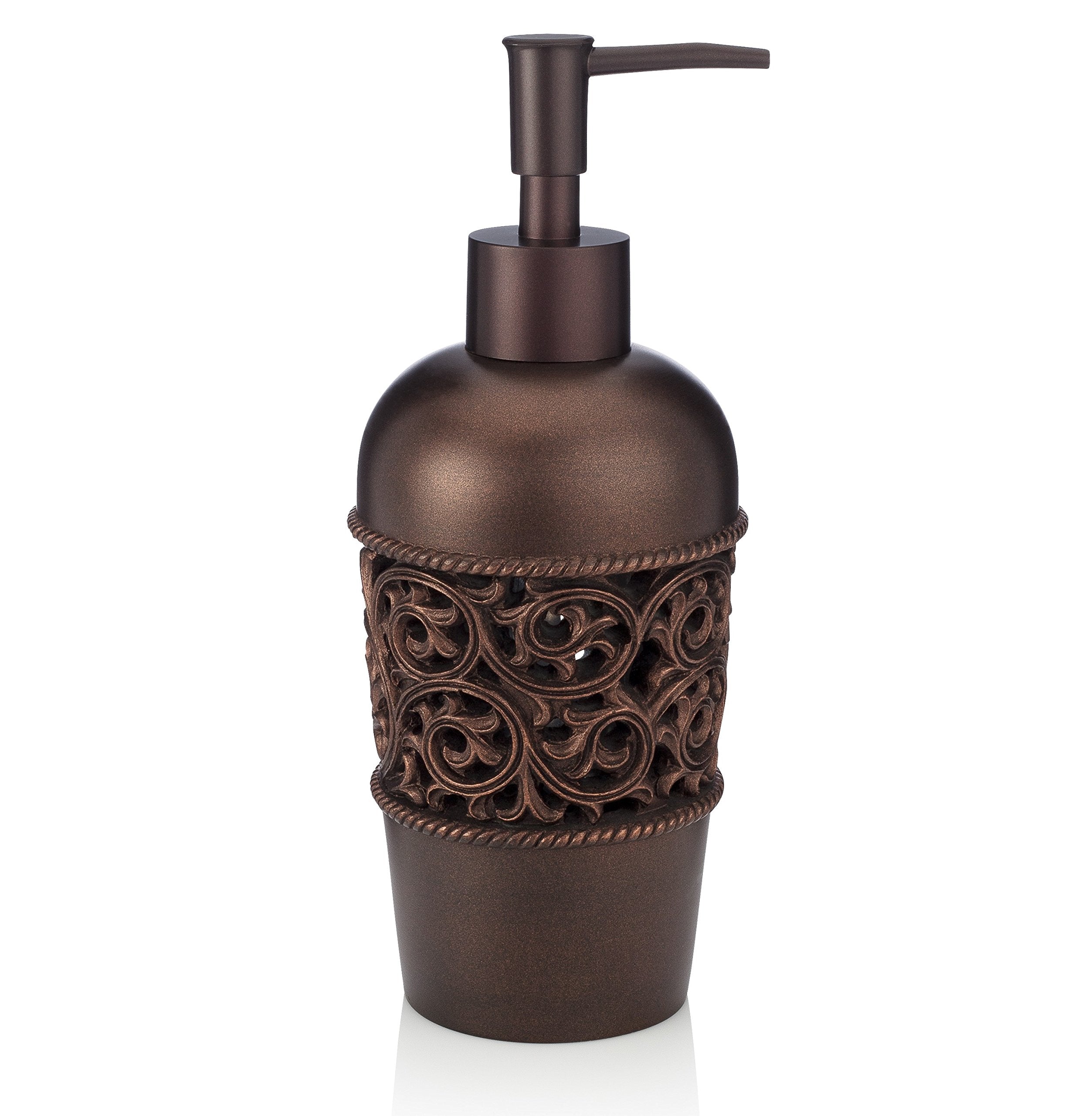 Essentra Home Bronze Liquid Soap Dispenser For Bathroom, Bedroom Or Kitchen. Also Great For Hand Lotion And Essential Oils.