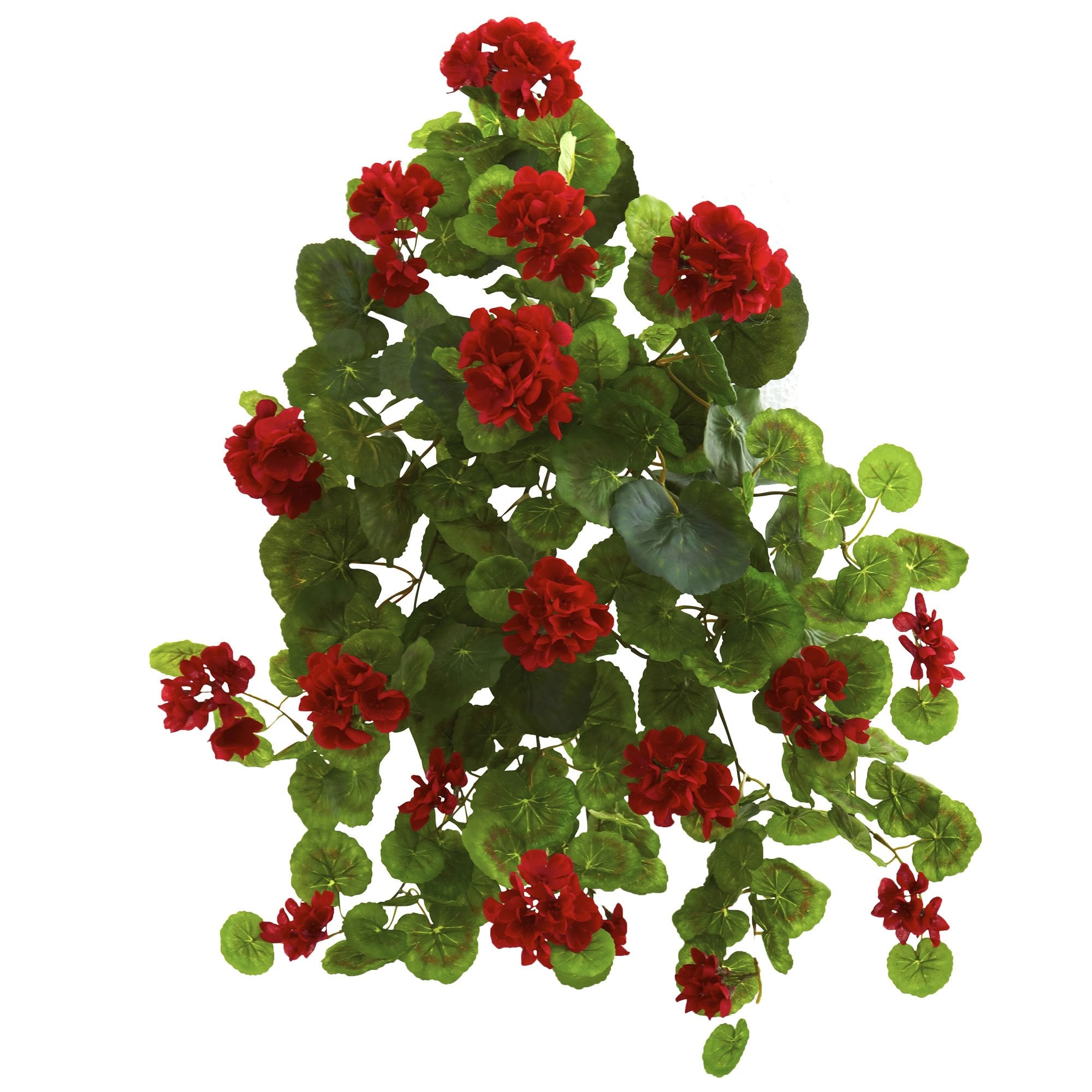 Nearly Natural 26    Geranium (Set of 2) Artificial Plant, Red, 2 Count