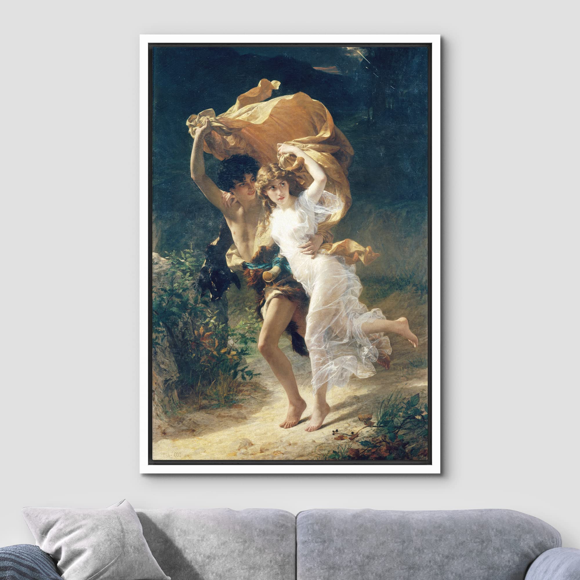 Wall26 Framed Canvas Print Wall Art The Storm By Pierre Auguste Cot People Historic Illustrations Modern Art Traditional Relax/C