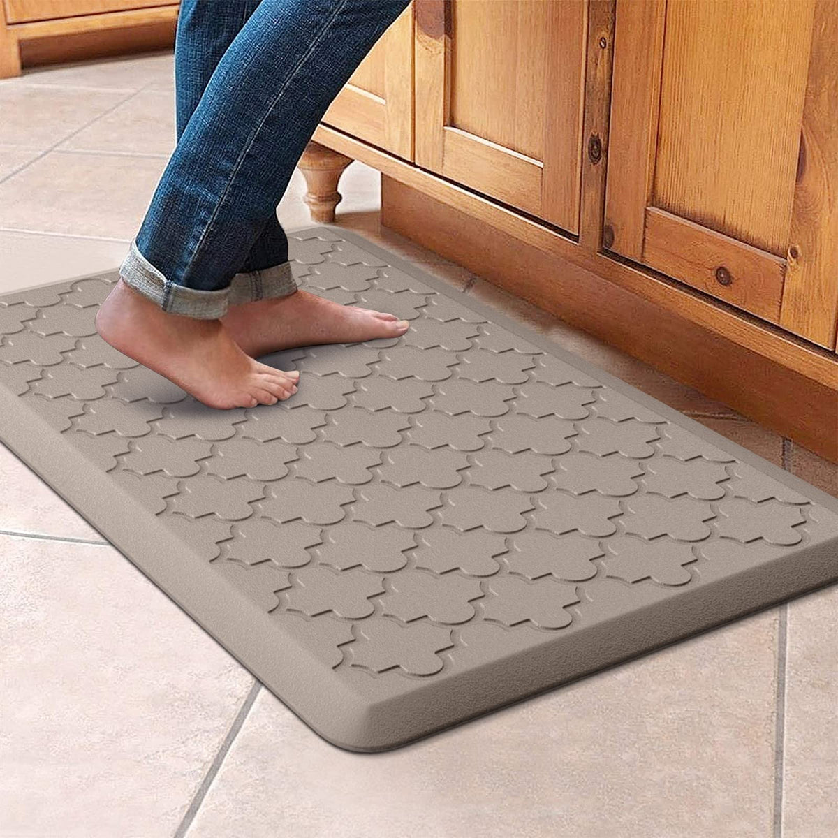 Wiselife Kitchen Mat Cushioned Anti Fatigue Floor Mat,17.3''X28'', Thick Non Slip Waterproof Kitchen Rugs And Mats,Heavy Duty Fo