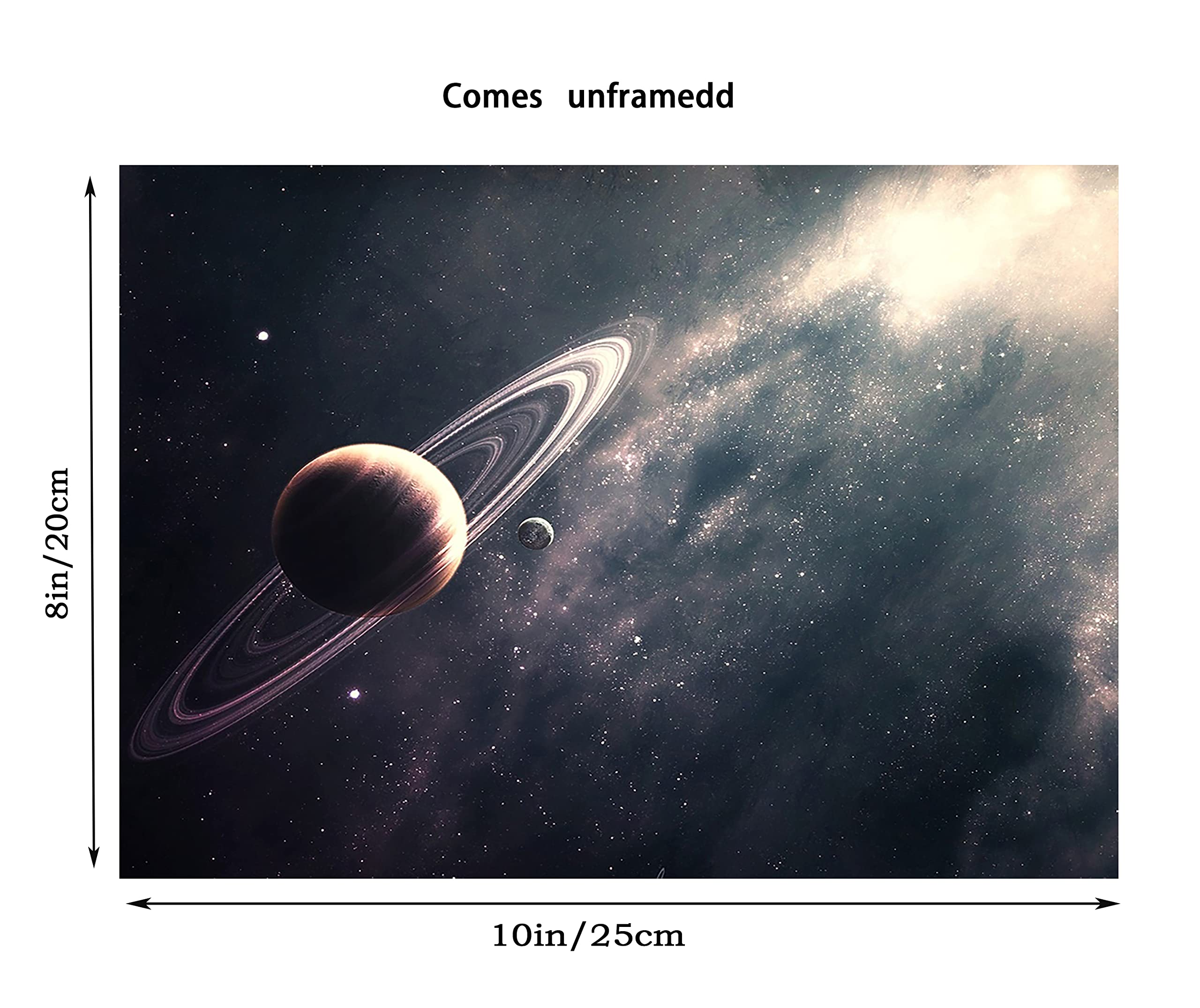 Pousrede Outer Space Planet Wall Art Painting,For Bedroom, Livingroom, Bathroom Decor ,Posters For Kids, Boys Or Girls Room Set