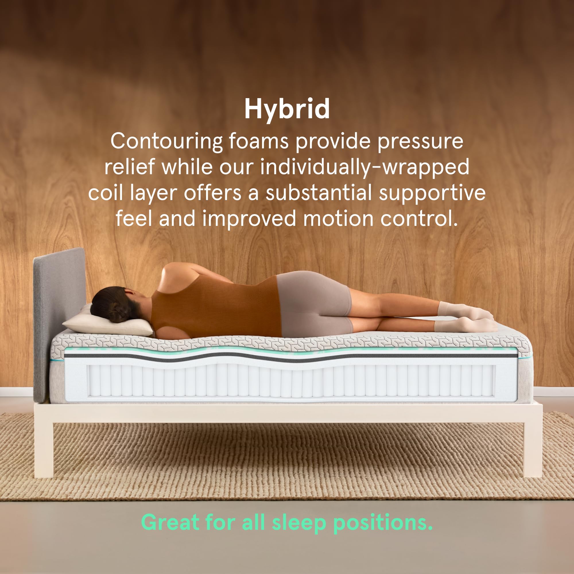 Tuft & Needle Original Hybrid Medium King Mattress, Adaptive Foam, Individually-Wrapped Coils, Cooling Pressure Relief, 100 Nigh