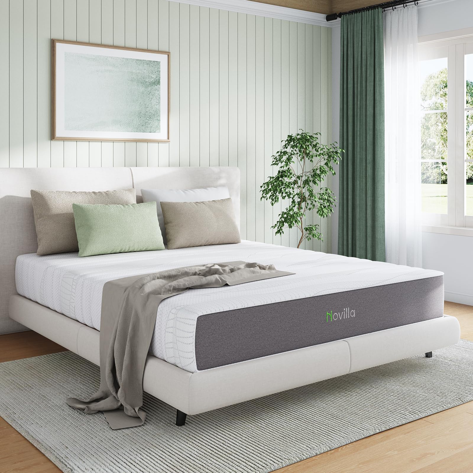 Novilla 14 Inch King Size Mattress King Mamory Foam Mattress in a Box Medium Firm with Cooling Gel Foam for Cool Sleep & Ultimat