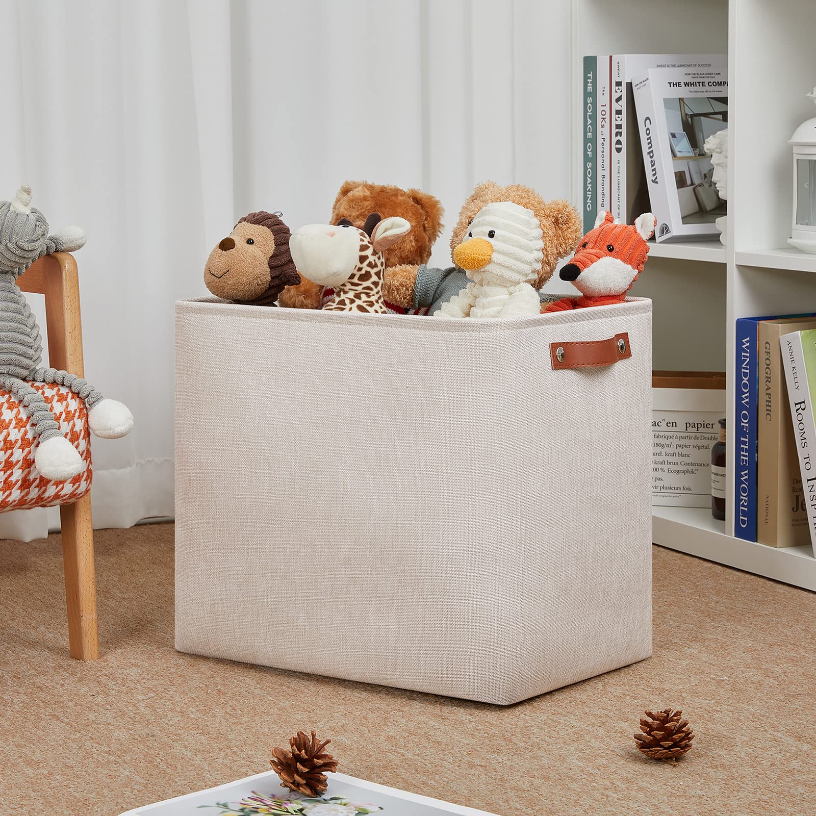 Dullemelo Fabric Storage Basket, Large Storage Bin For Organization, Closet Storage Bins For Clothes Blankets Nursery Shelves, C