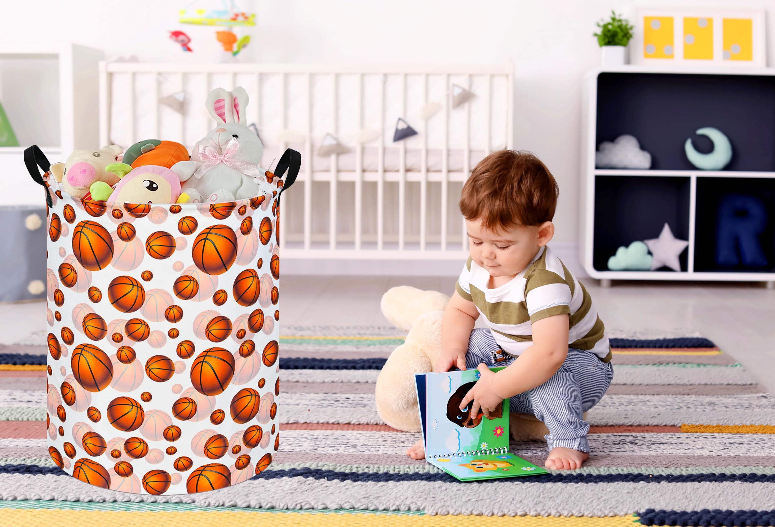 Duyiy Round Laundry Hamper Storage Basket Laundry Organizer Hamper Storage Bins Clothes And Toys Box Nursery Hamper Gift Basket