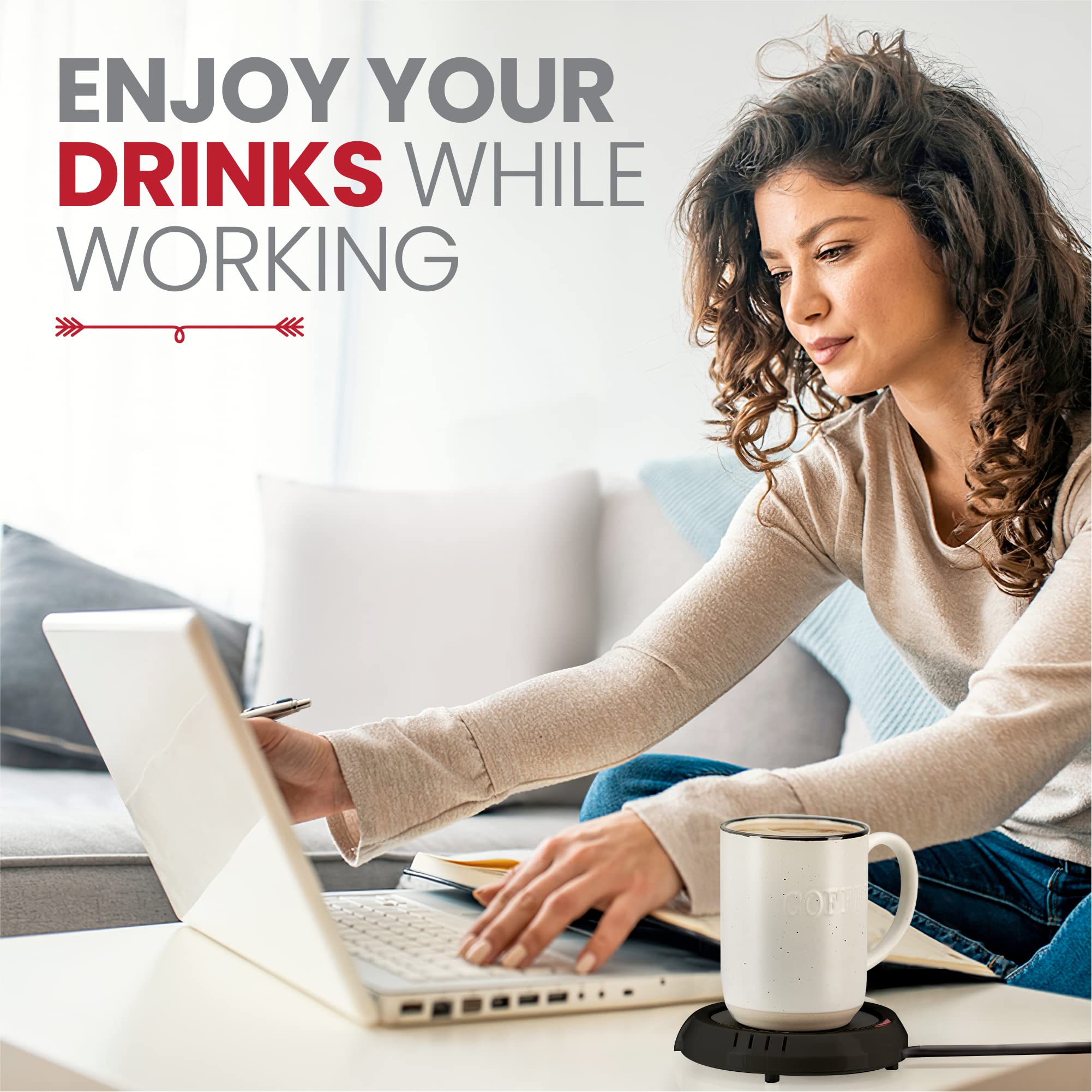 Candle Warmer Plate Safely Releases Scents Without A Flame - Used As Candle Jar Warmer, Coffee Warmer, Mug Warmer, Cup Warmer, T