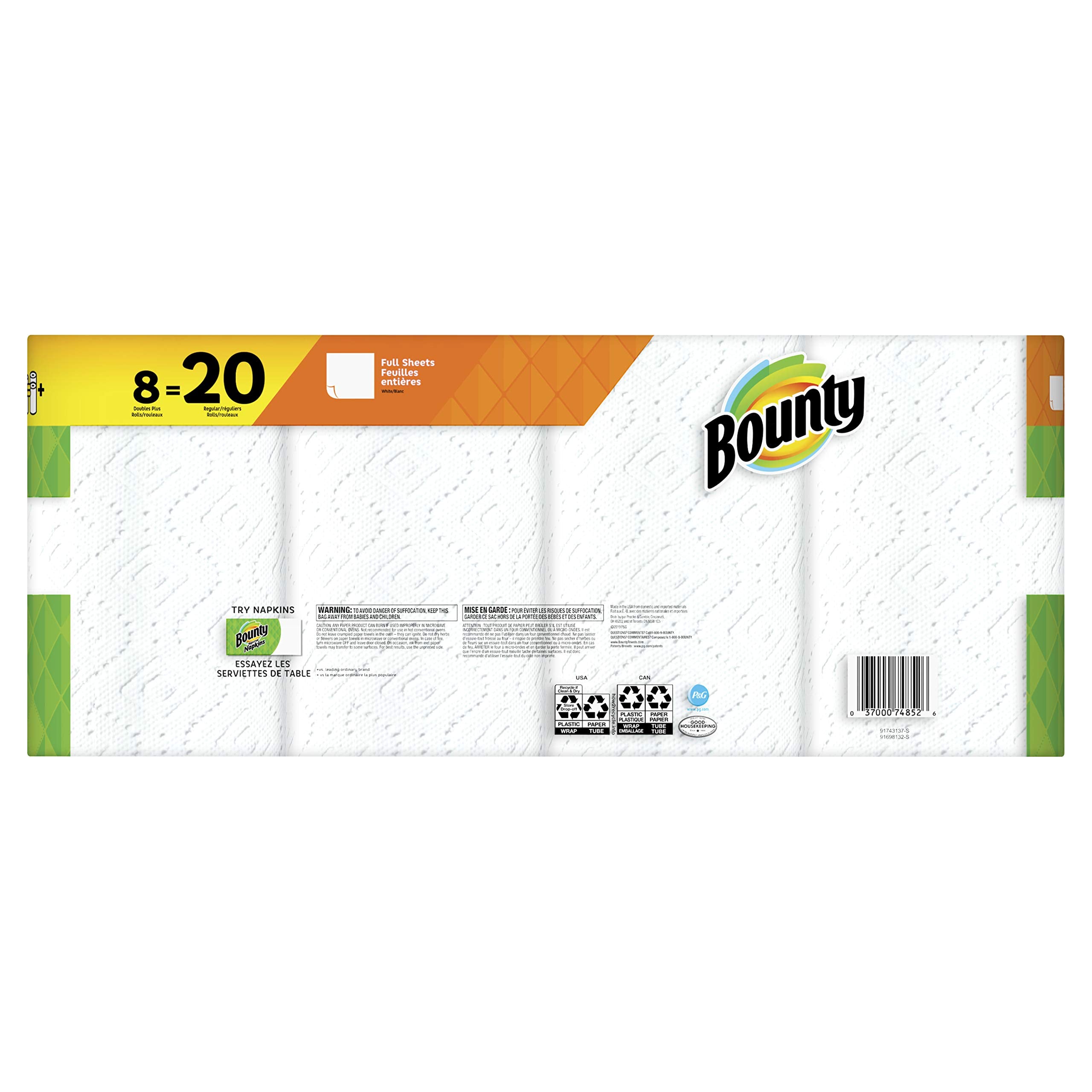 Bounty Full Sheet Paper Towels, 8 Count
