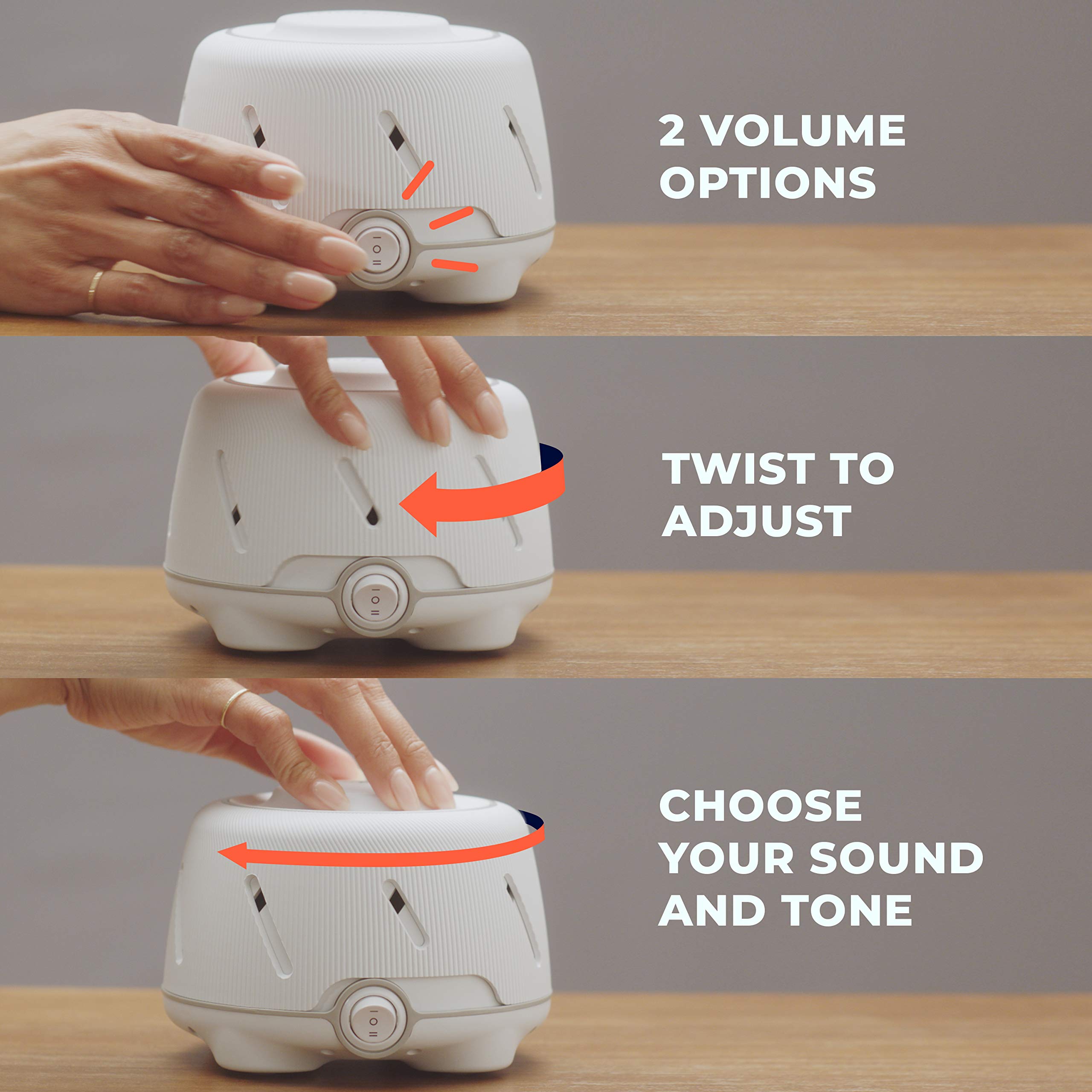 Yogasleep Dohm (White,Pink) The Original White Noise Machine, Relaxing Natural Sound From A Real Fan, Noise Cancelling For Offic