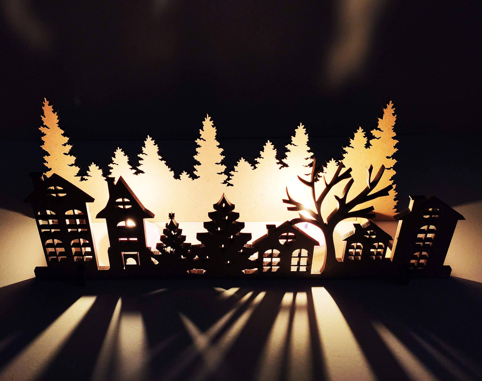 Incredible Gifts India Christmas Diy Decorations For Home Without Candle (Wood, 10X4 Inches)