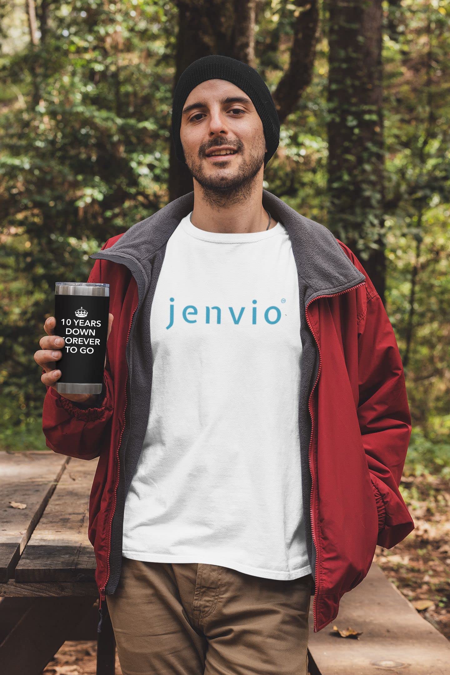 Jenvio 10 Year Anniversary For Him | 20Oz Steel Travel Tumbler/Mug For Coffee Or Cold Drinks | 10Th Tenth Best Wedding Cup Gifts