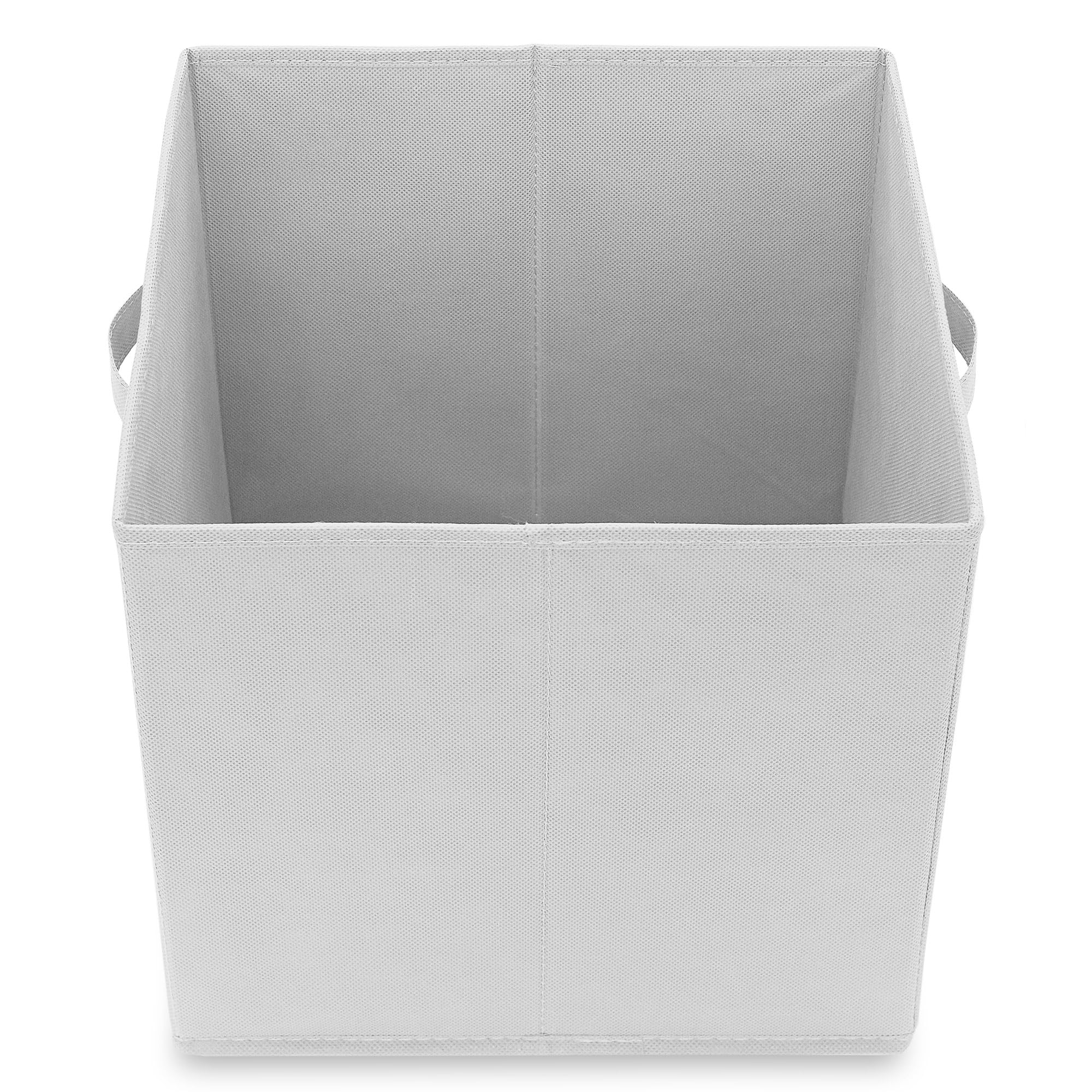 Casafield Set Of 6 Collapsible Fabric Cube Storage Bins, White - 13'' Foldable Cloth Baskets For Shelves, Cubby Organizers & Mor