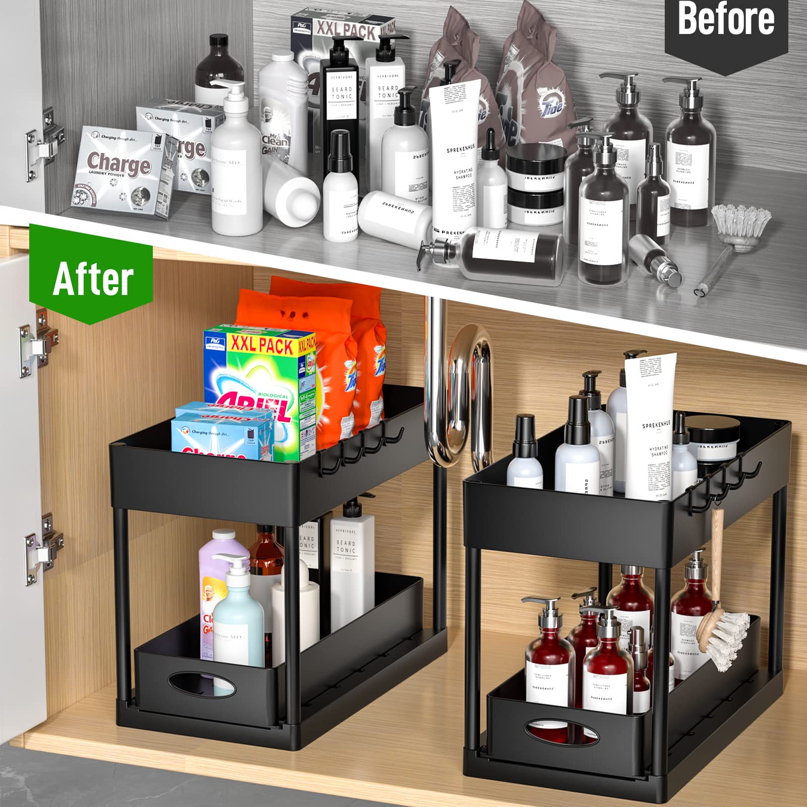 Puiluo Undersink Organizers (Matt Black)