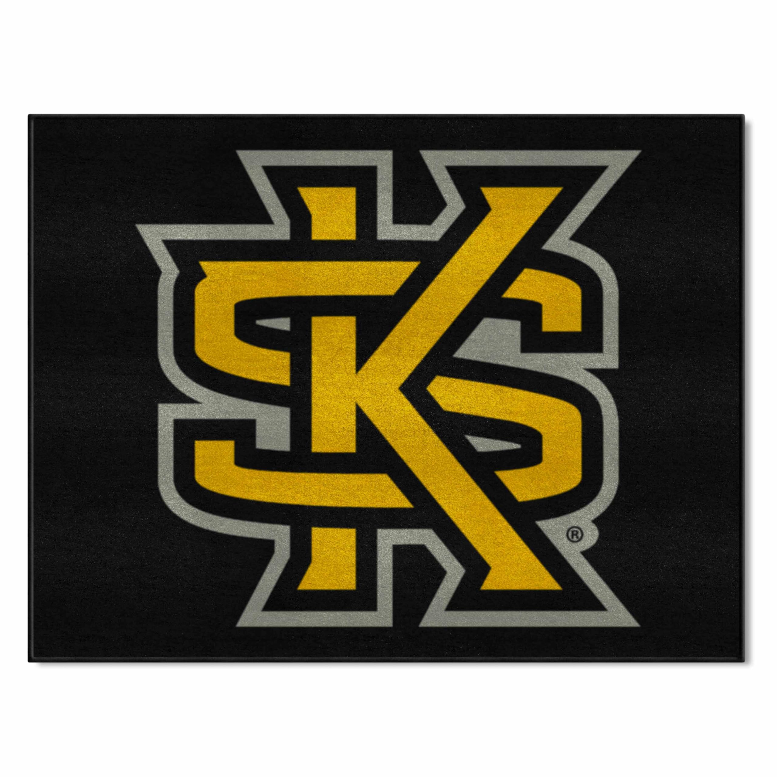 FANMATS 18652 Kennesaw State University All-Star Mat | Black | 33.75x42.5 | KS First Primary Logo