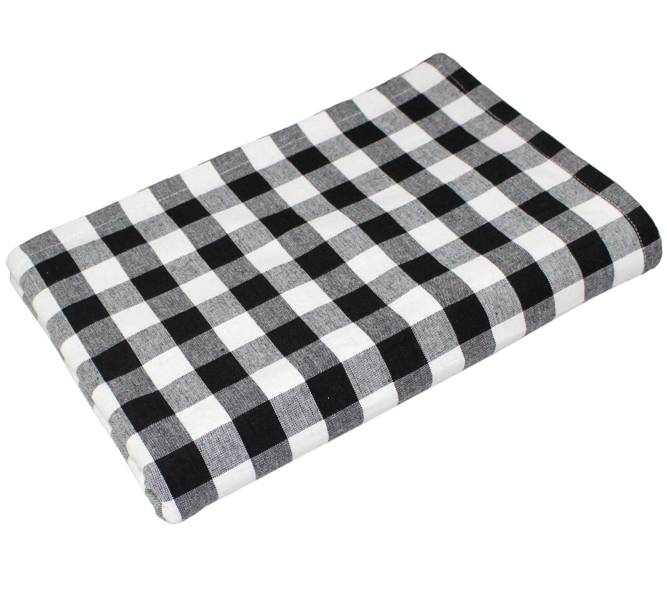 Cotton Craft Countryside Classic Gingham Buffalo Check Plaid Tablecloth- Premium Cotton- Halloween Harvest Autumn Fall Thanksgiv