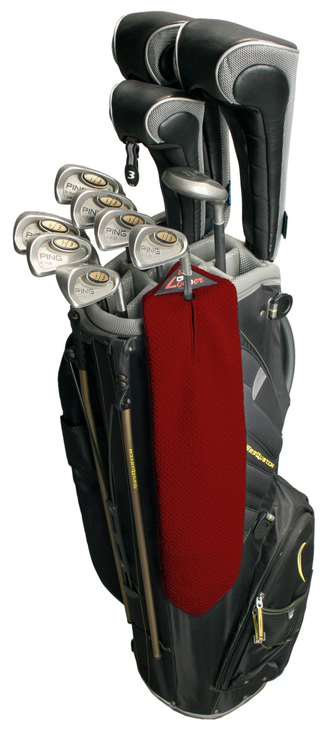 ProActive Sports Looper Microfiber Tri Fold Golf Towel (Red)