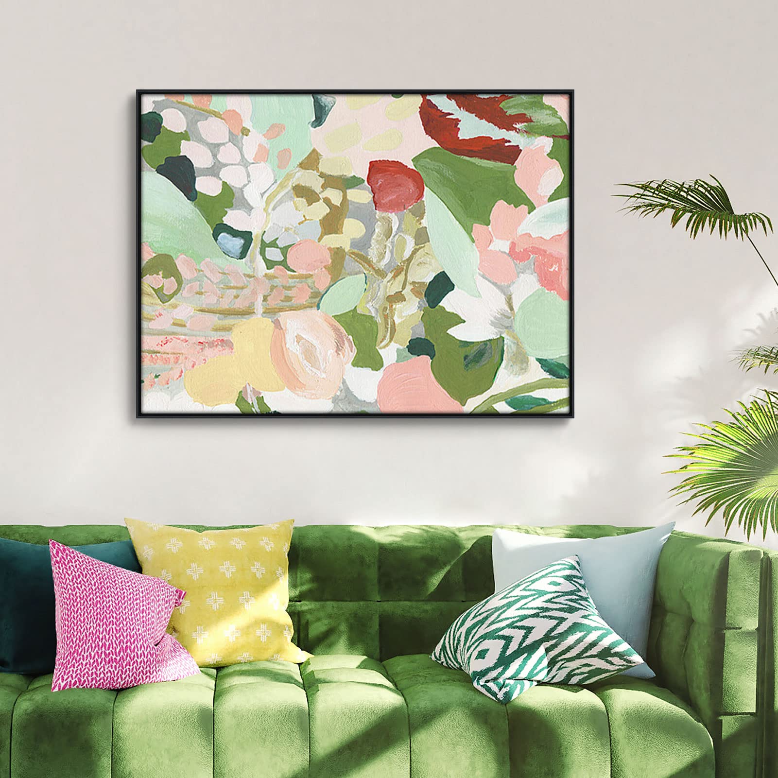 FOLKOR Floating Frame for 20x30 Canvas - Black Aluminum Floater Frame for Oil Paintings & Wall Decor