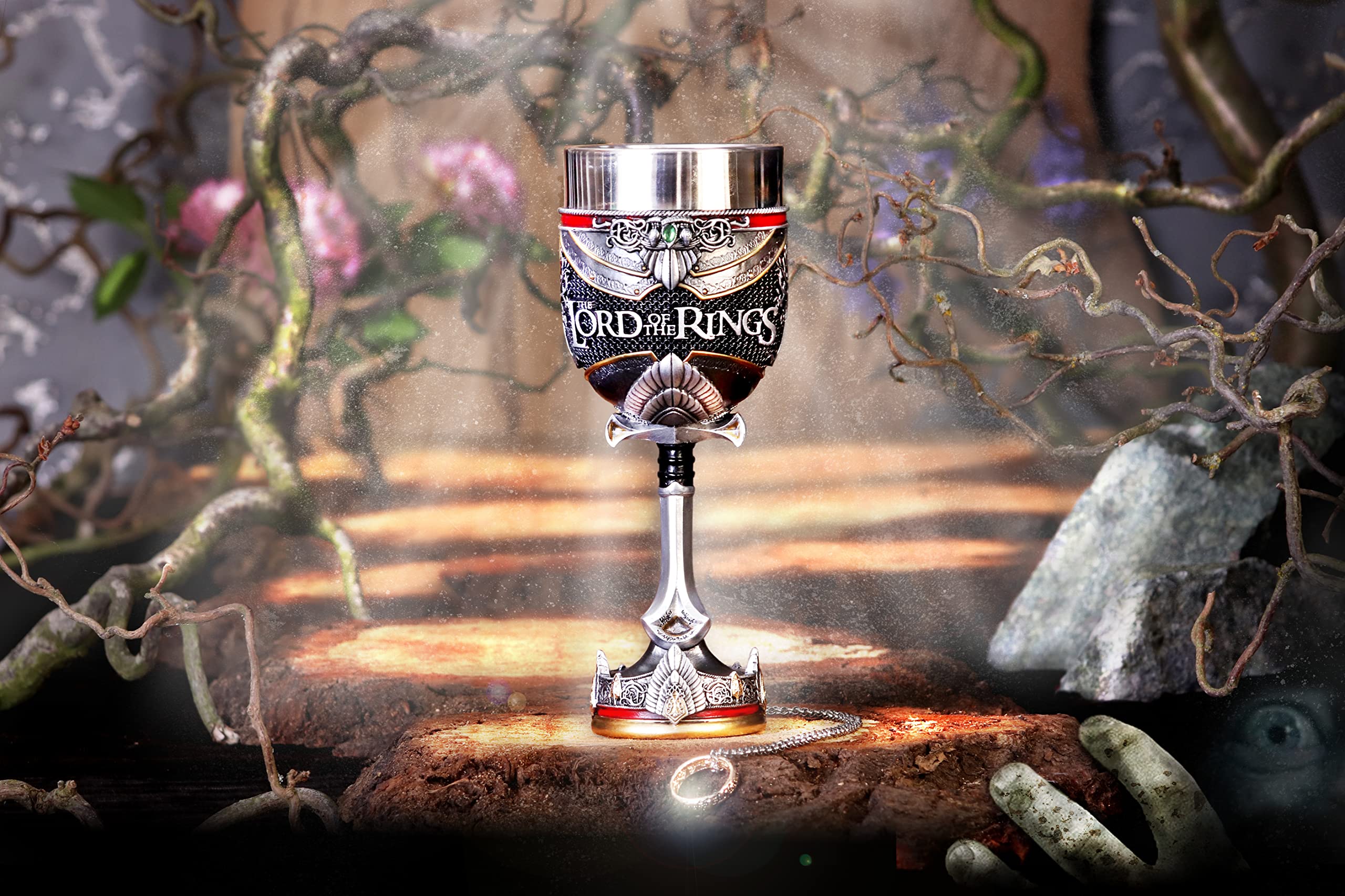 Nemesis Now Officially Licensed Lord Of The Rings Aragorn Goblet, Silver, 19.5Cm
