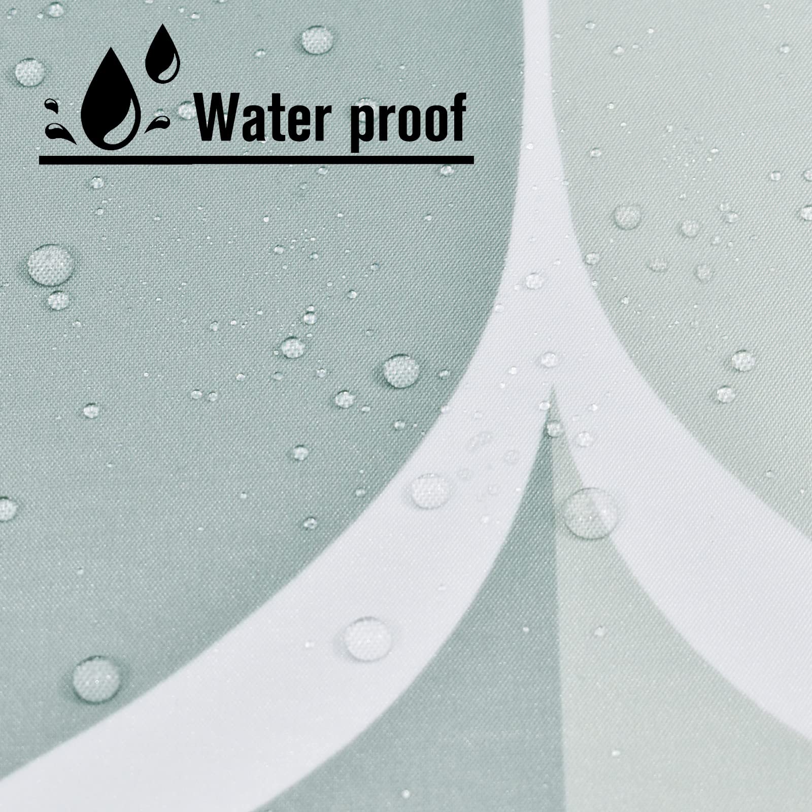 Yiatn No Hook Dark Green Double Shower Curtain With Snap In Fabric Liner Set - Hotel Style With See Through Mesh Top Window, Mod