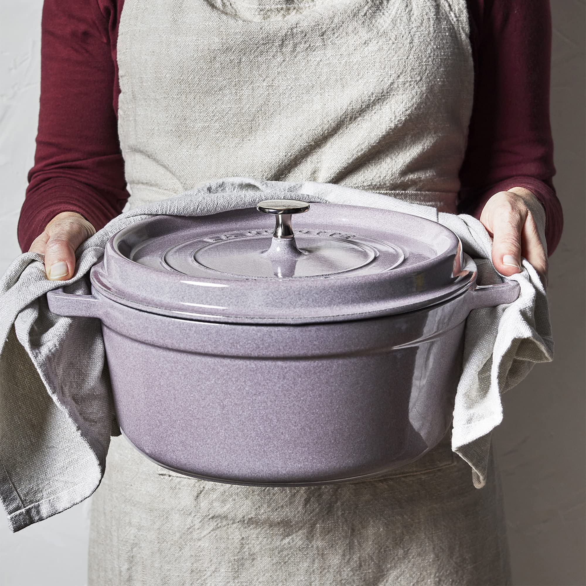 Staub Cast Iron 5.5-Qt Round Cocotte - Lilac