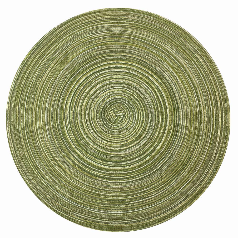 Red-A,Placemats,Round Placemats For Dining Table Set Of 6 Woven Heat Resistant Non-Slip Kitchen Table Mats Diameter 14 Inch(Gree